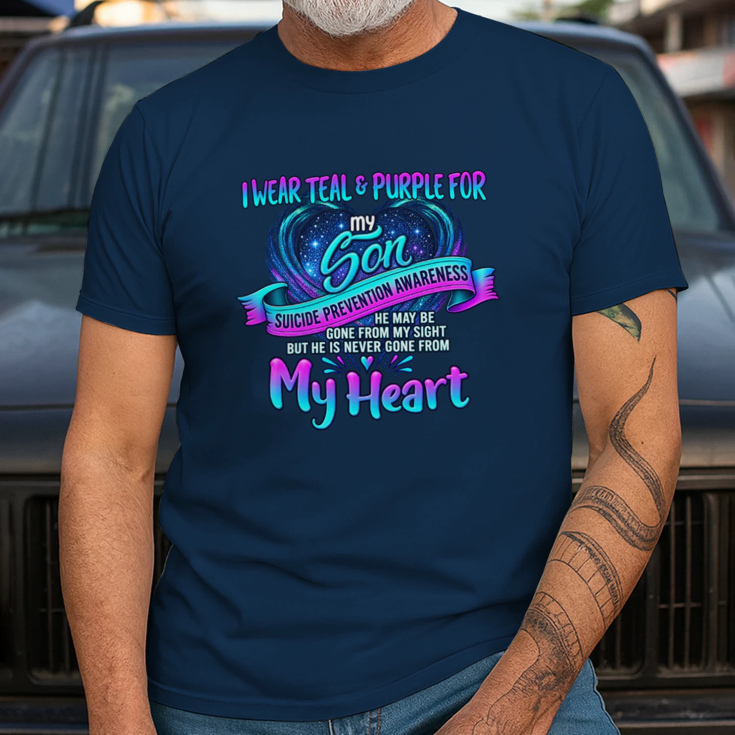 I Wear Teal & Purple For My Son Suicide Prevention Awareness