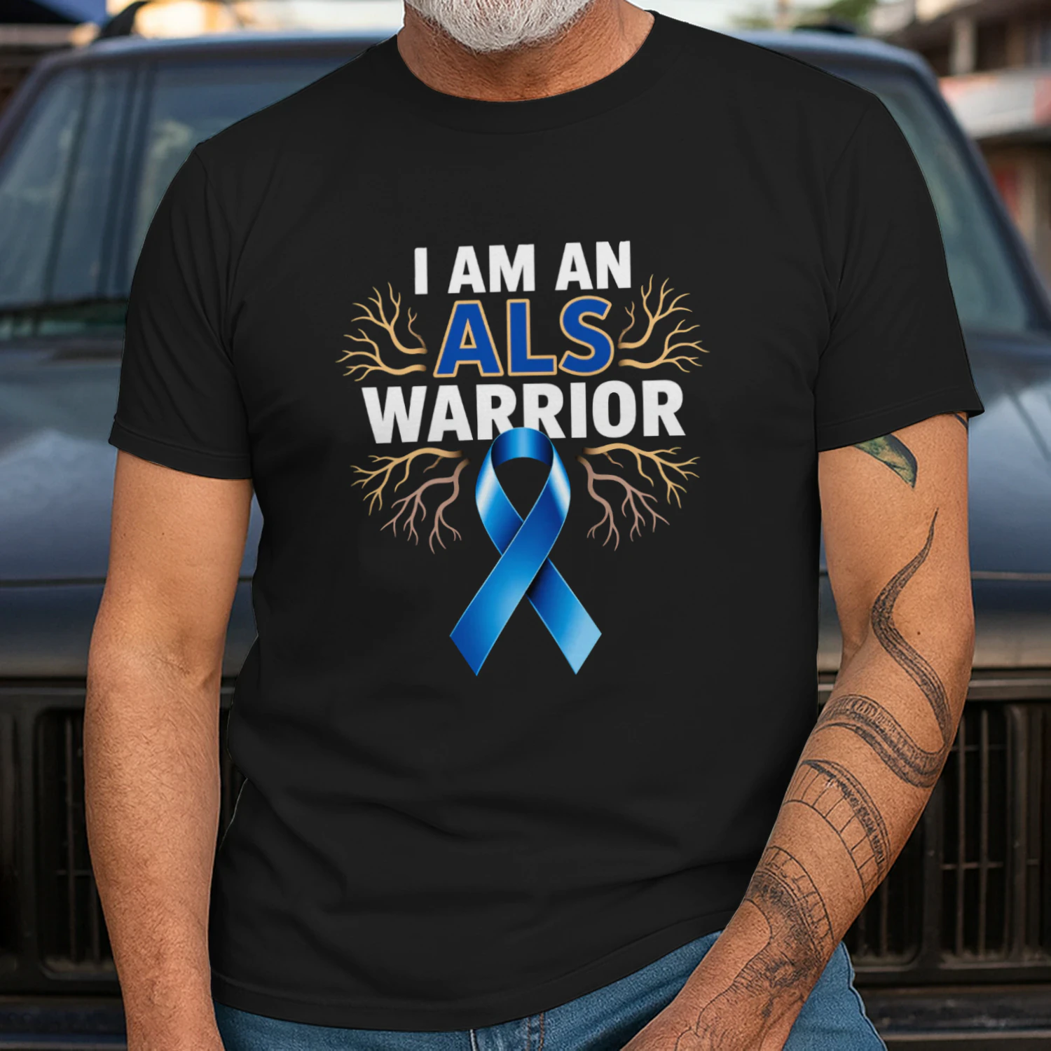 I Am an ALS Warrior Supportive Fighters Awareness Apparel