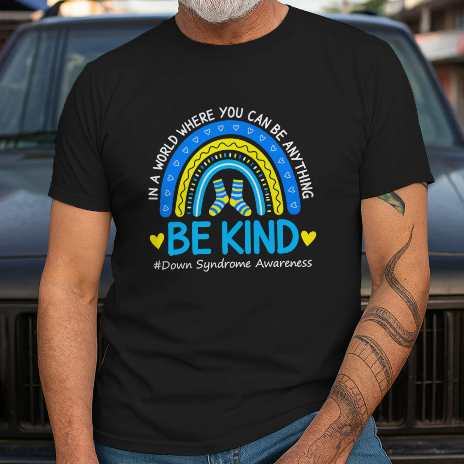Be Kind Rainbow World Down Syndrome Awareness