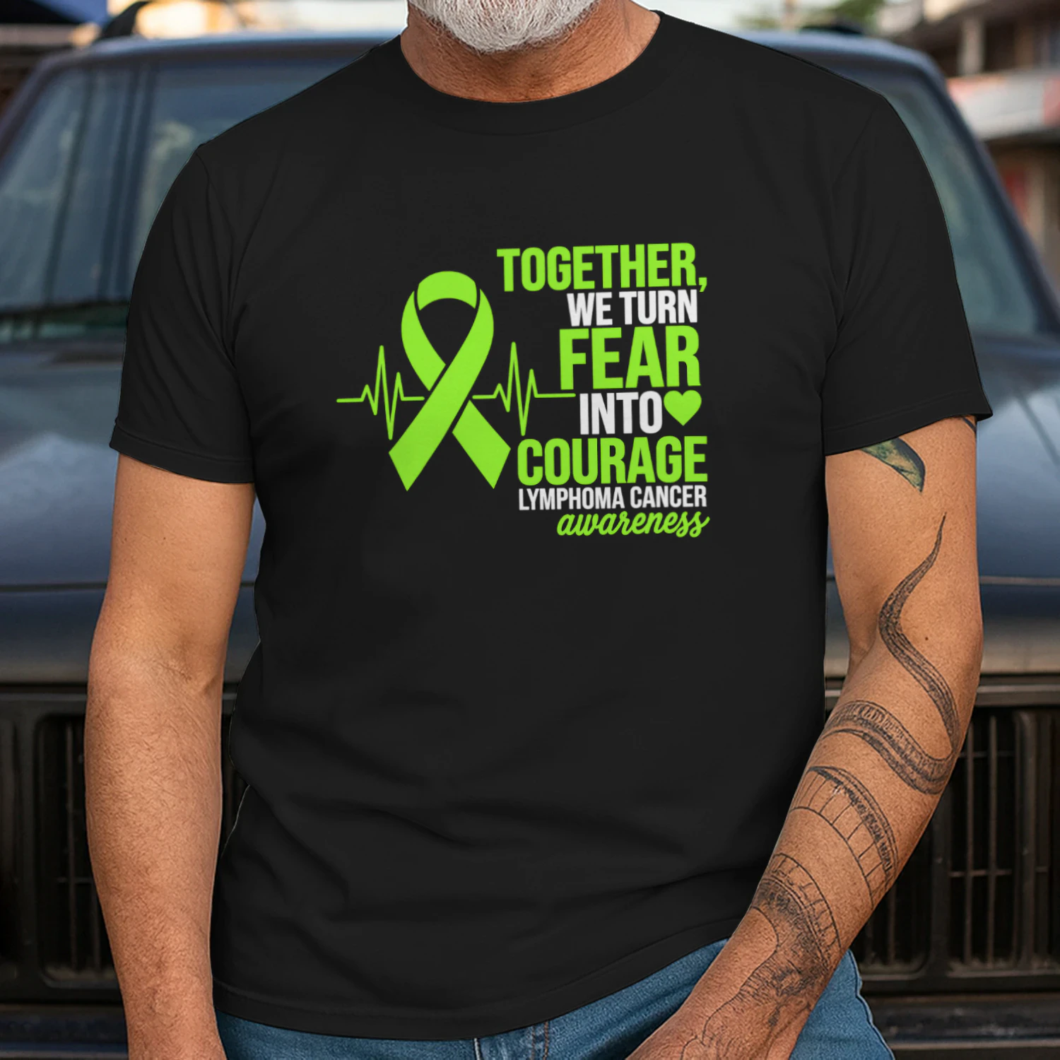 Lymphoma Cancer Awareness Fear Into Courage Heartbeat