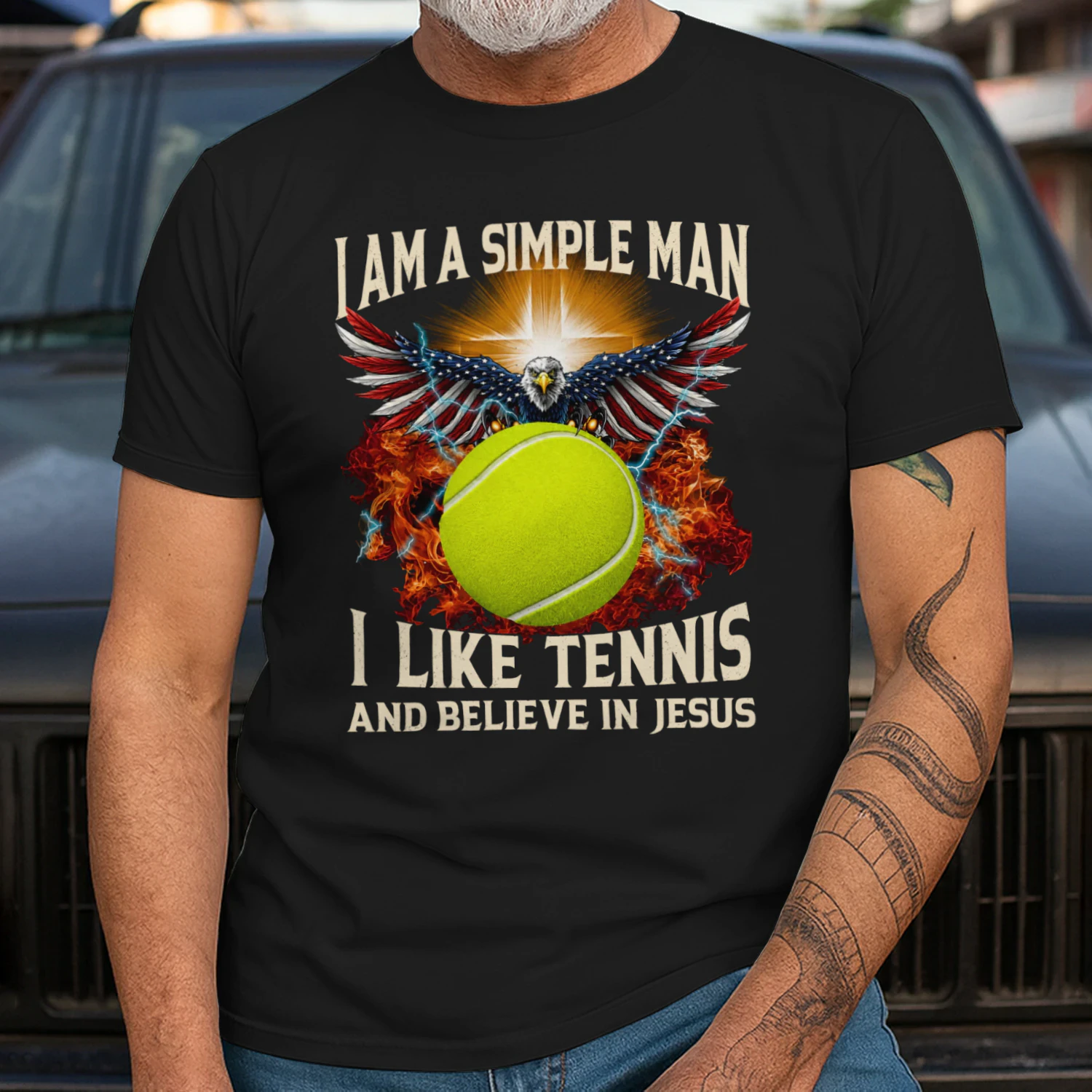 I Am A Simple Man I Like Tennis Jesus