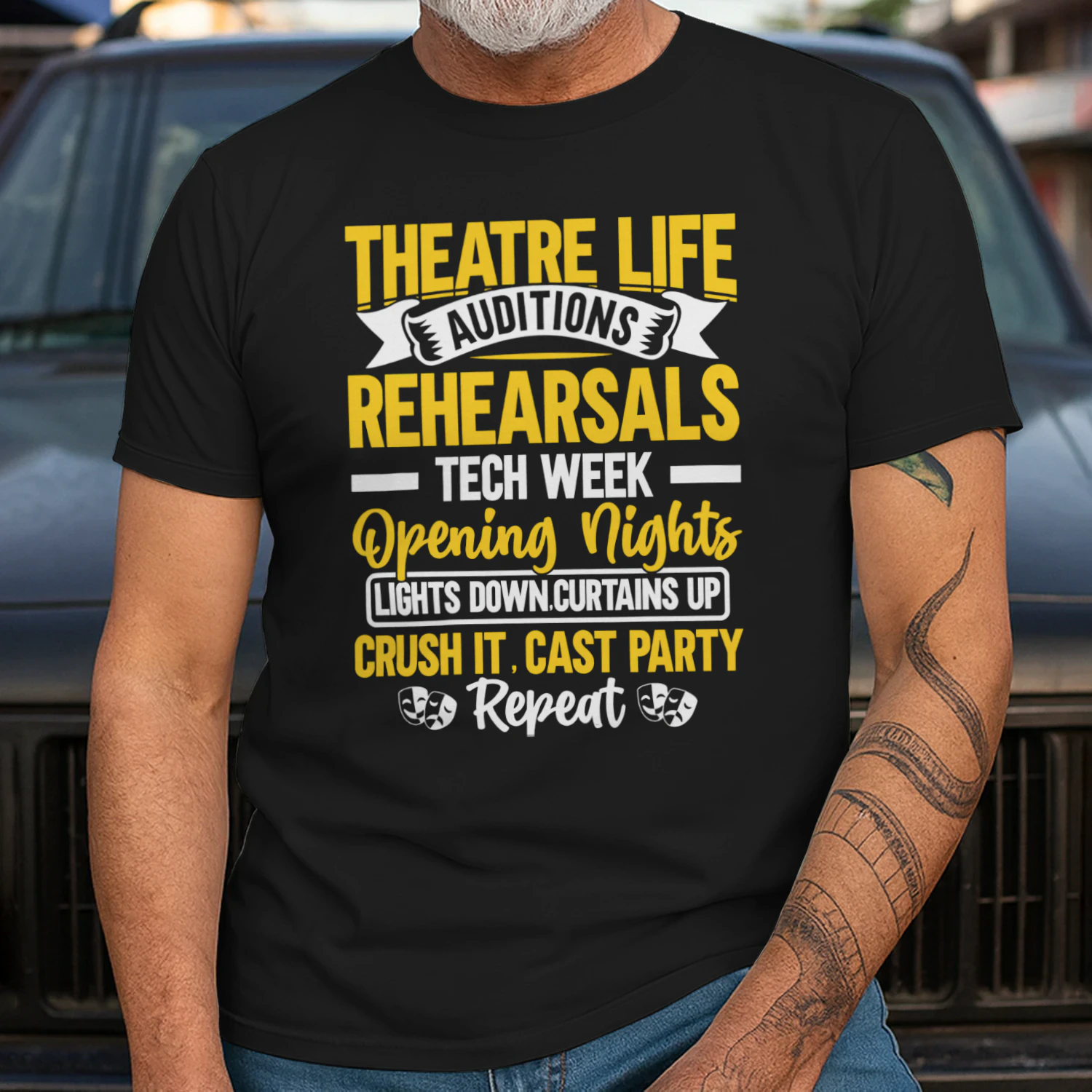 Theater Tshirt Design Stylish