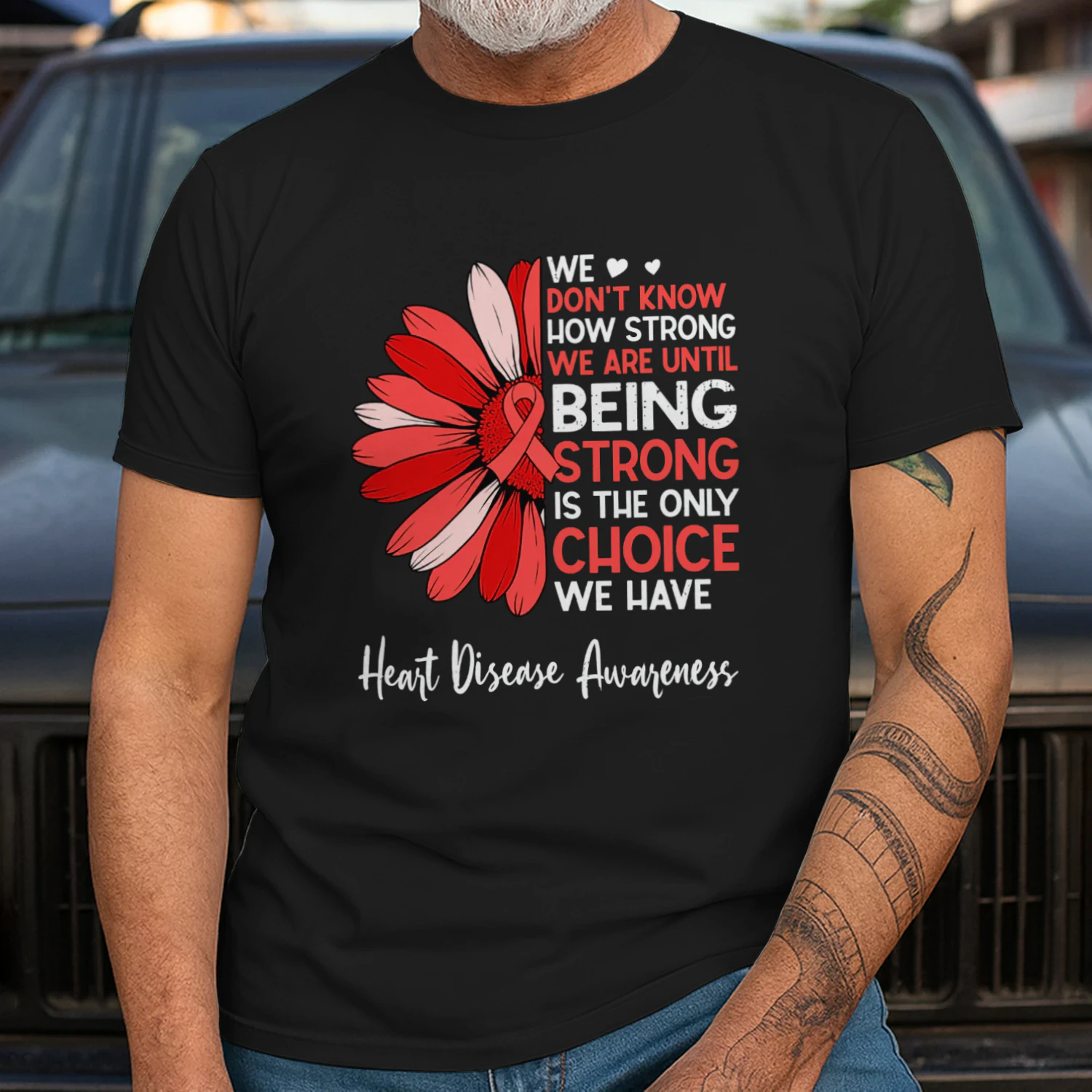 Motivational Heart Health Sunflower Heart Disease Awareness