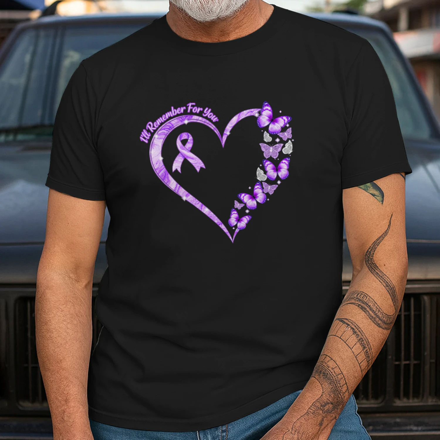I'll Remember For You Purple Butterfly Alzheimer's Awareness