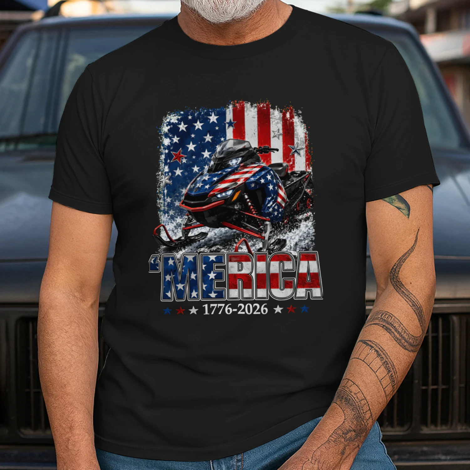 Snowmobile Sled Merica 250 Year America