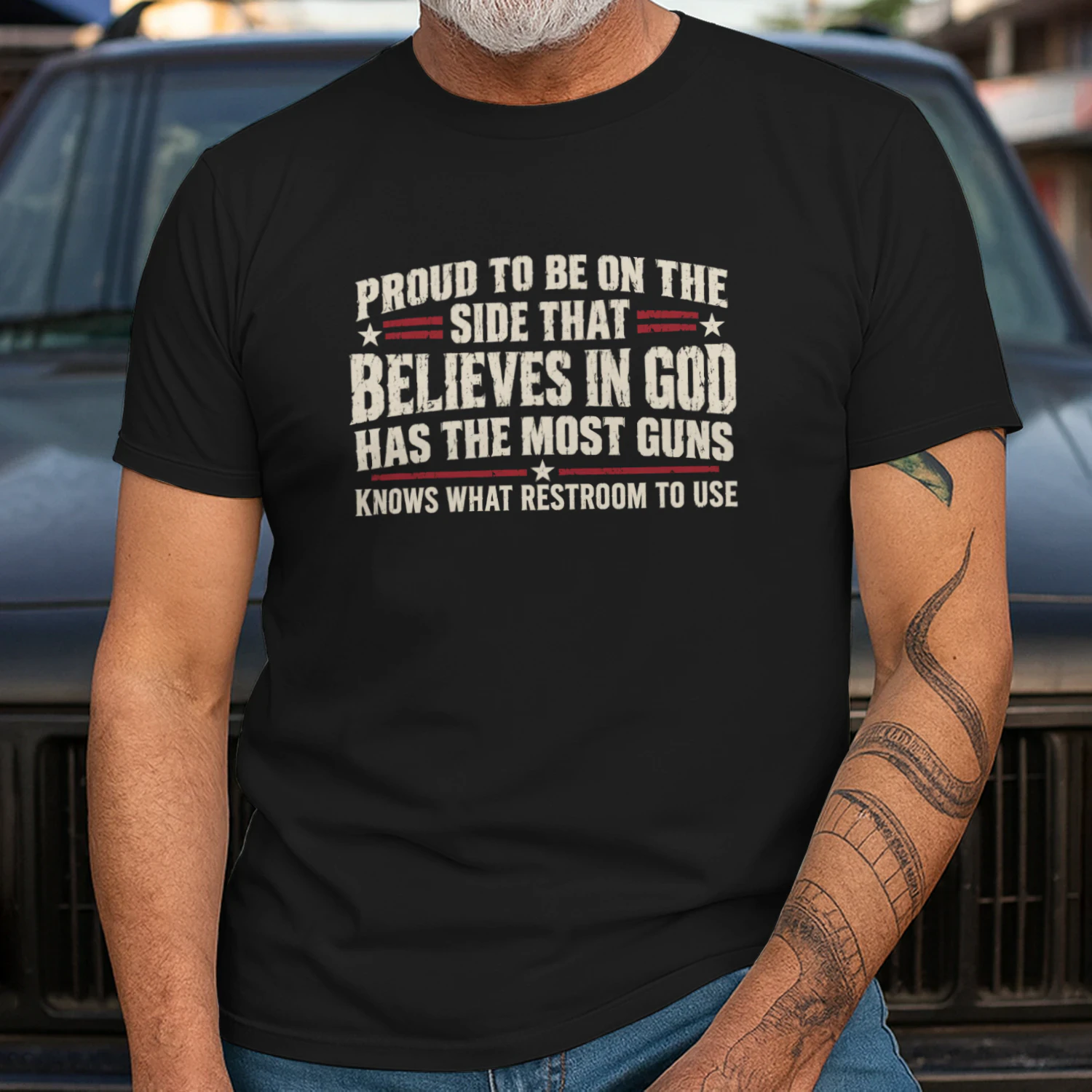 Proud to Be On The Side Believes in God Has Guns
