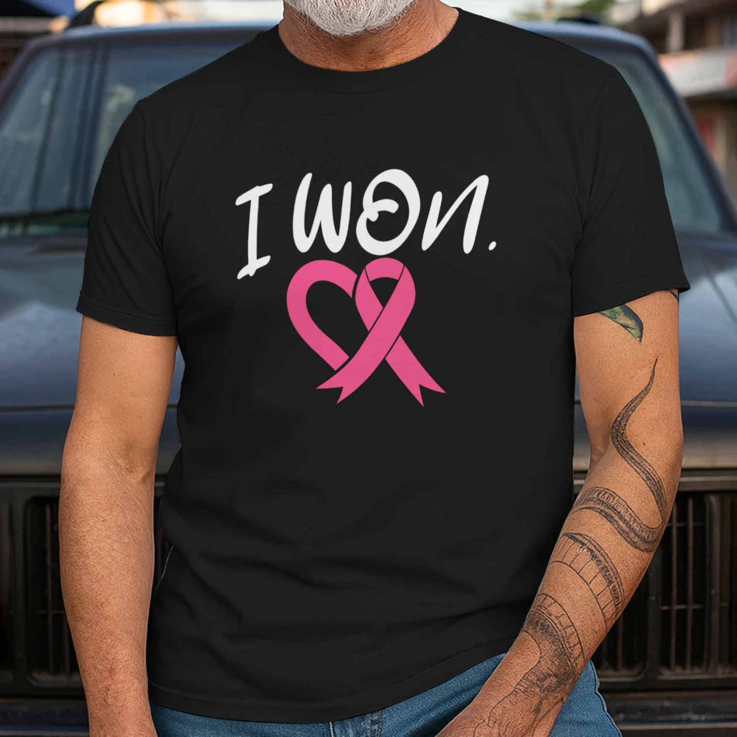 I Won Breast Cancer Awareness Support Pink Ribbon Survivor