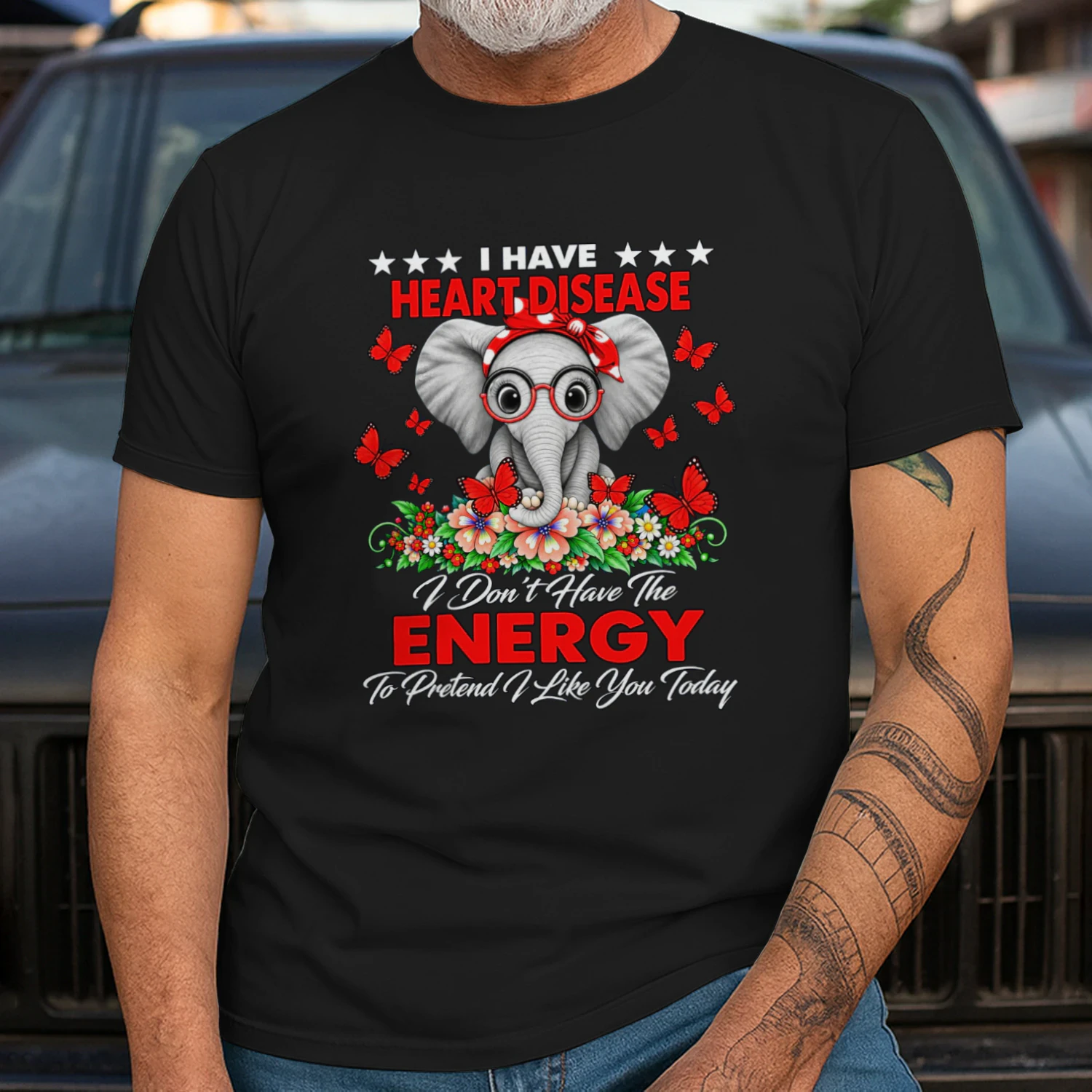 Elephant I Have Heart Disease Awareness