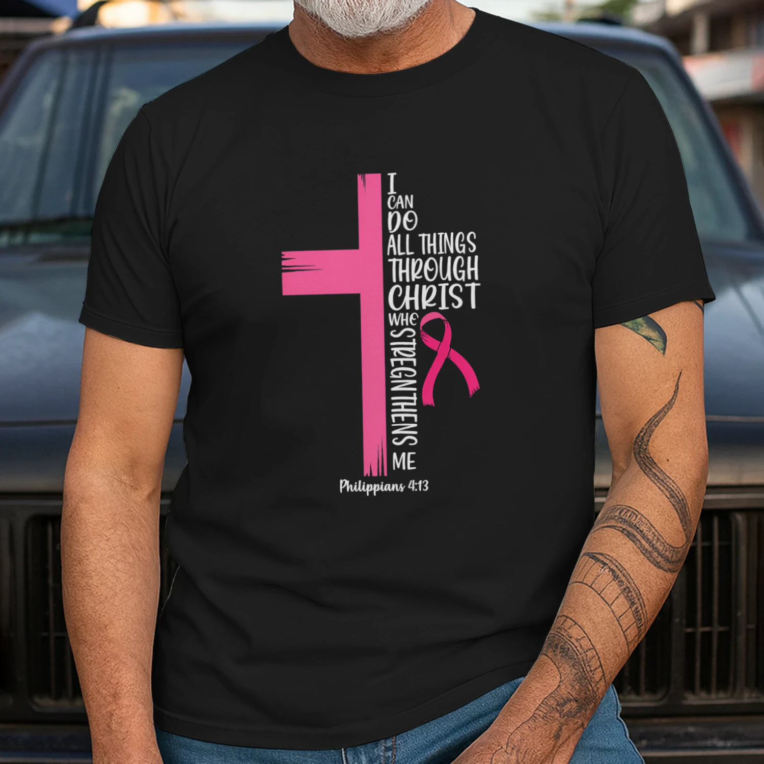 I Can Do All Things Through Christ Breast Cancer Awareness