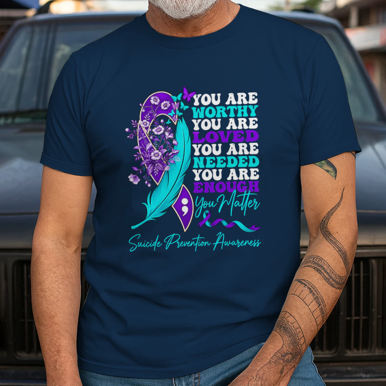 Suicide Prevention Awareness positive motivational Support