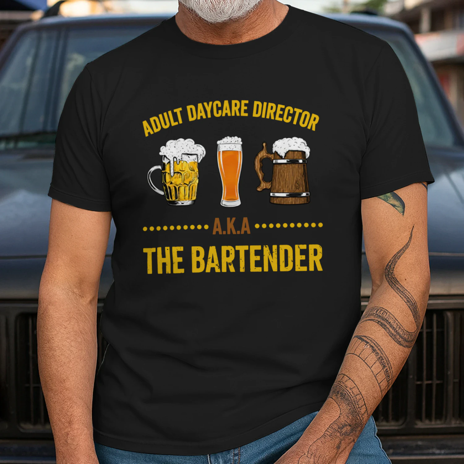 Funny Bartender Adult Daycare Director Sarcastic Beer