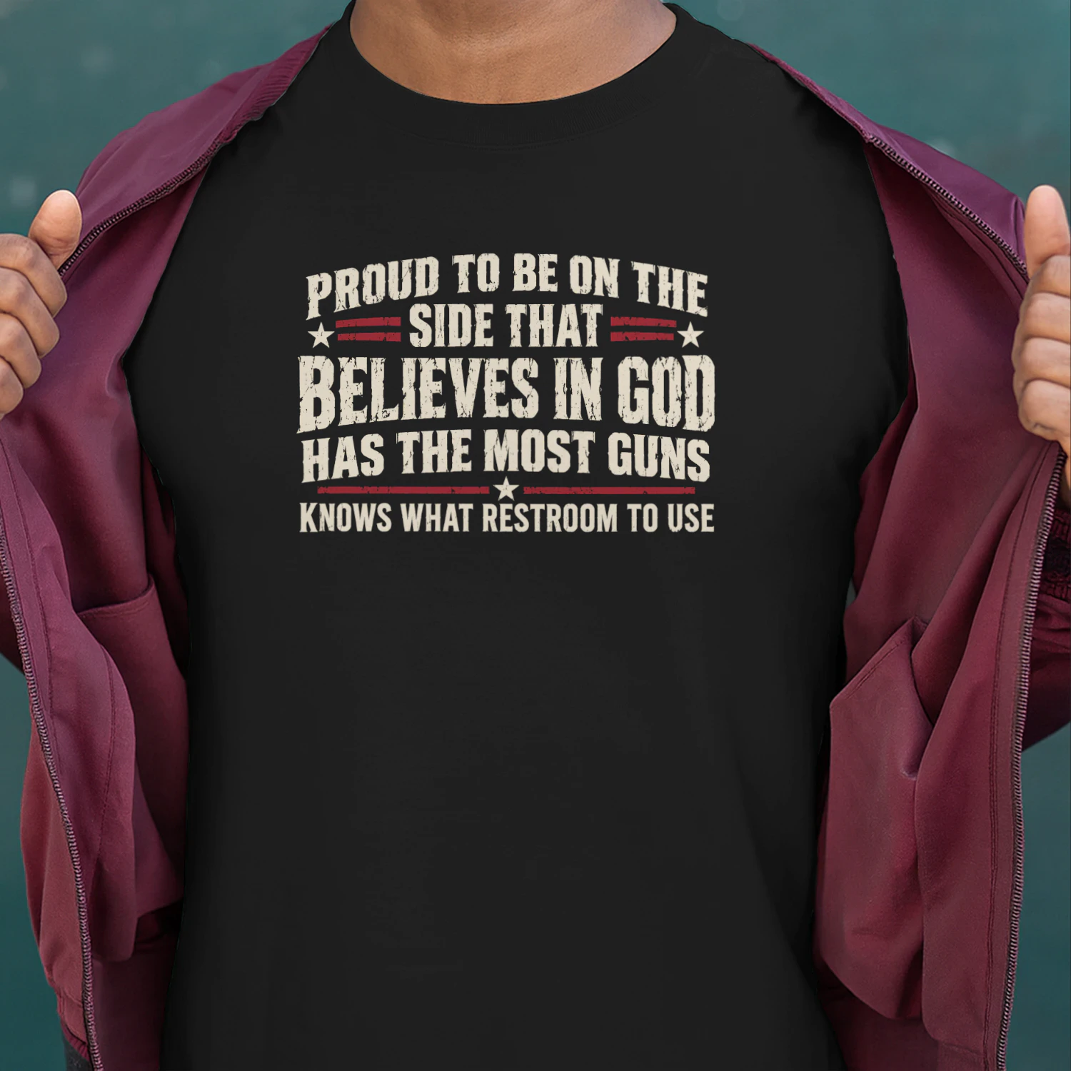 Proud to Be On The Side Believes in God Has Guns
