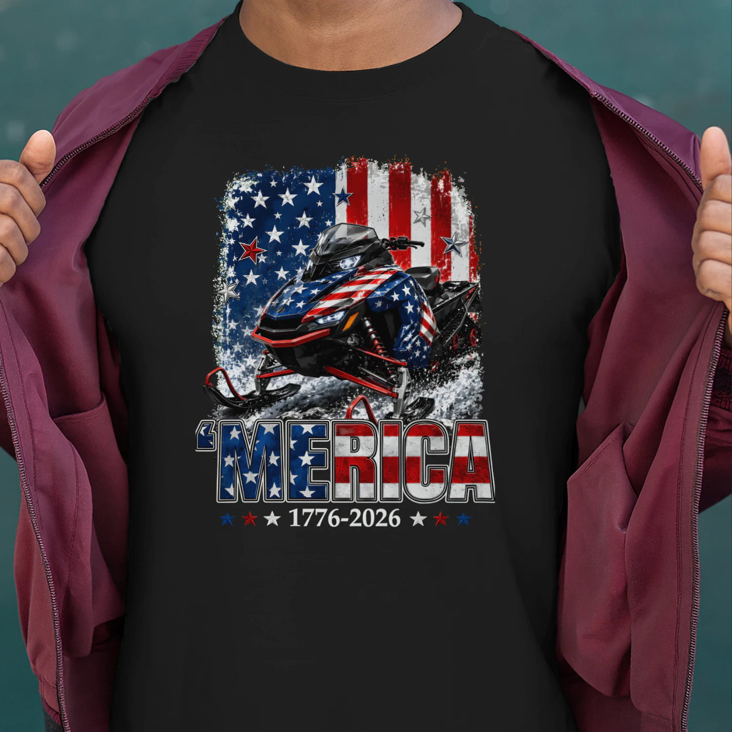 Snowmobile Sled Merica 250 Year America