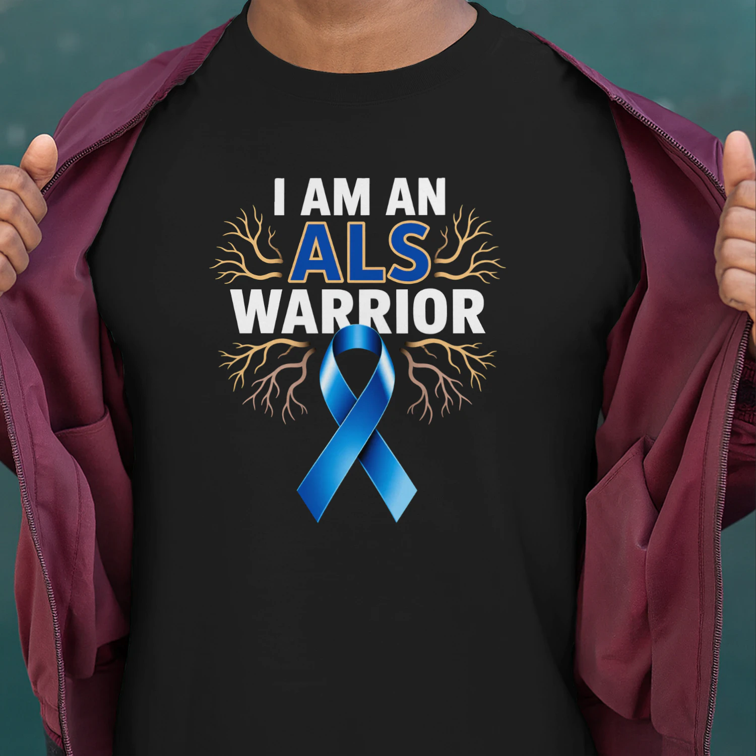 I Am an ALS Warrior Supportive Fighters Awareness Apparel