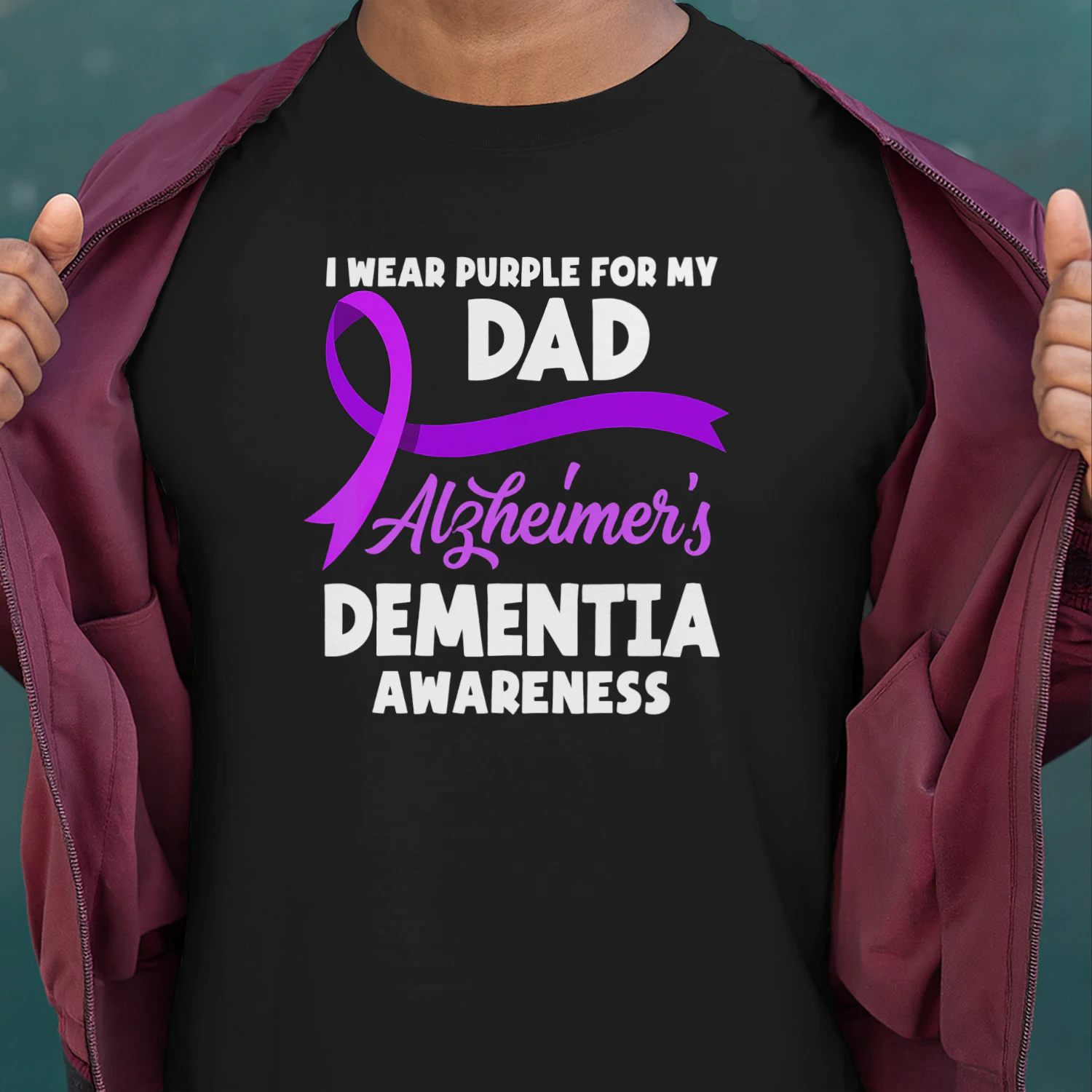 I Wear Purple For My Dad Alzheimer s Dementia Awareness