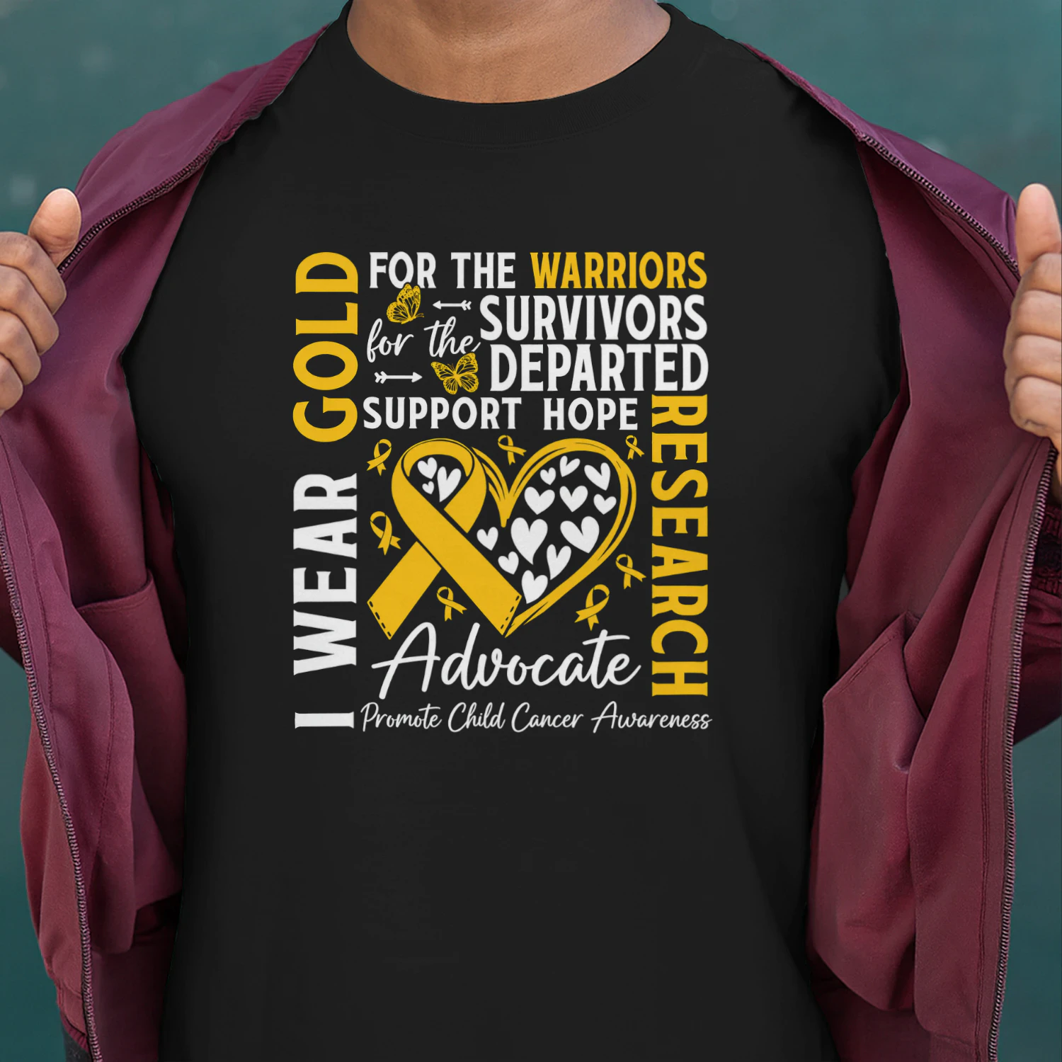 I Wear Gold For Warrior Survivors Childhood Cancer Awareness
