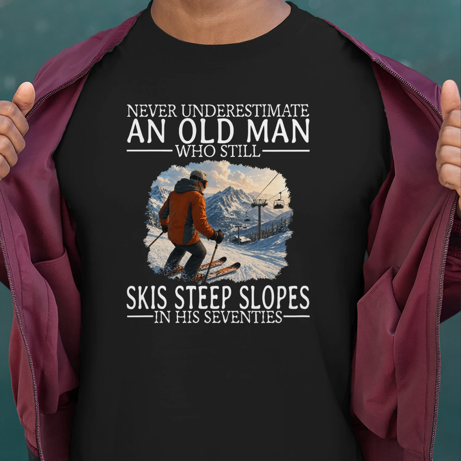 Never Underestimate An Old Man Who Skis Steep Slopes in His Seventies