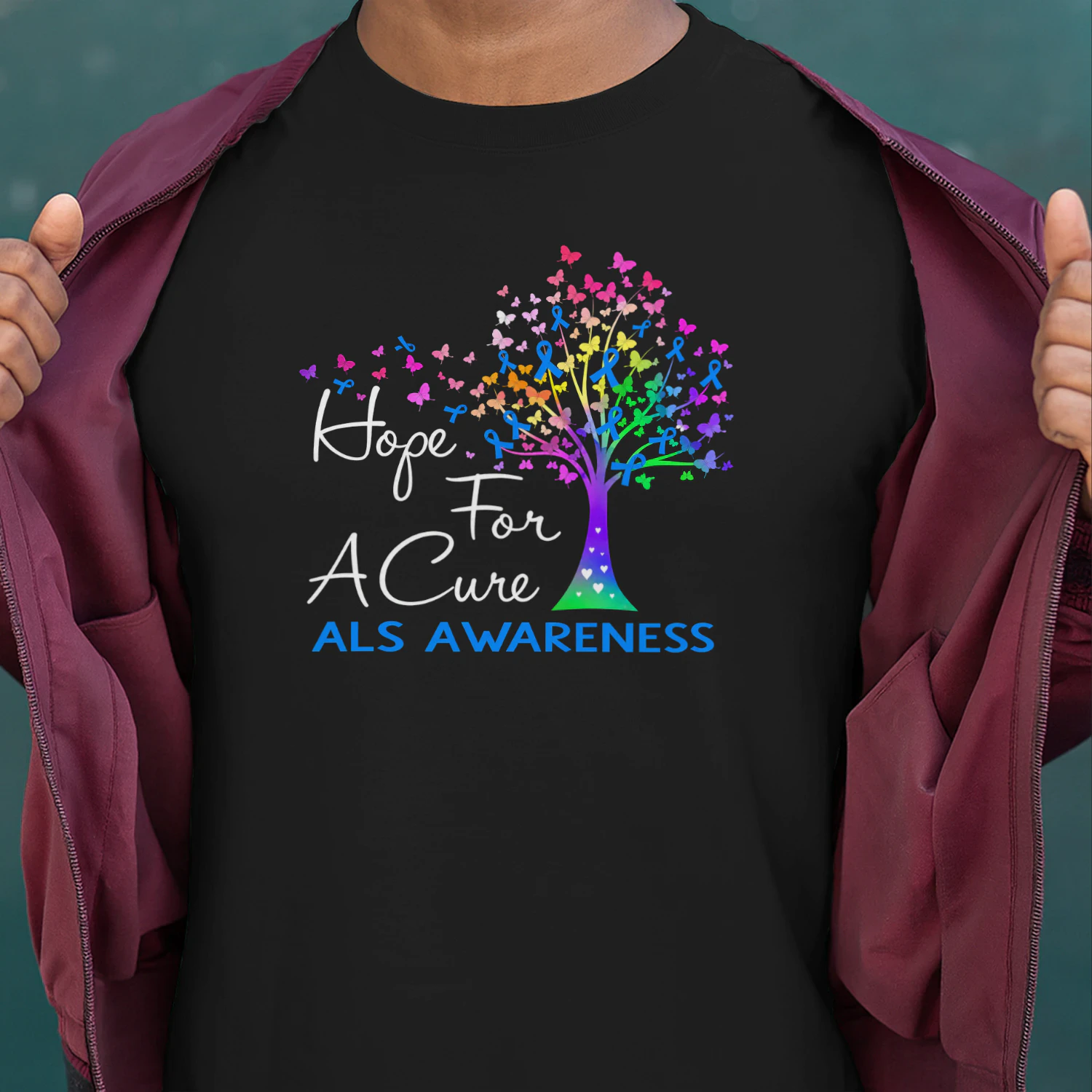 Hope for A Cure ALS Awareness Tree Ribbon