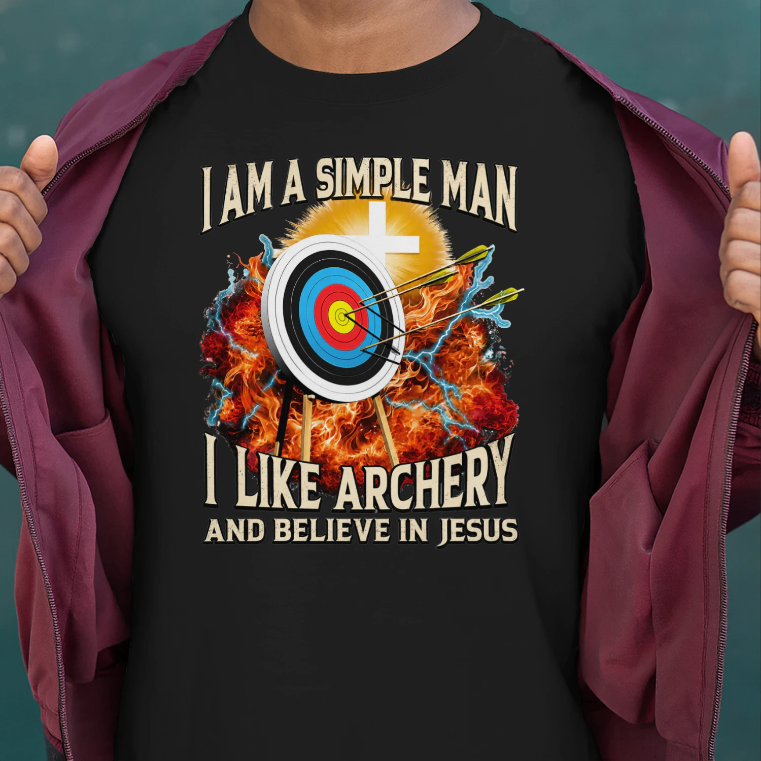 I Am A Simple Man I Like Archery Jesus