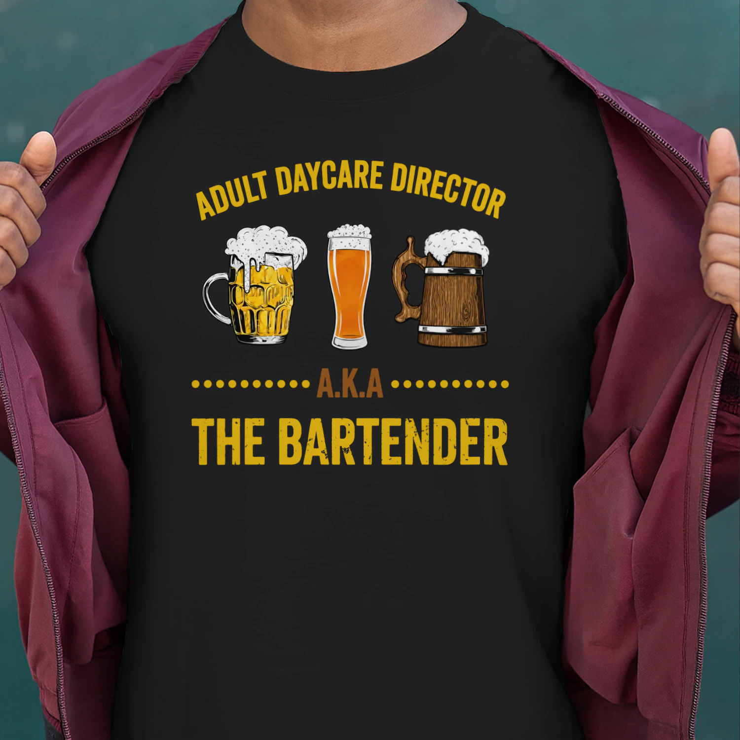 Funny Bartender Adult Daycare Director Sarcastic Beer