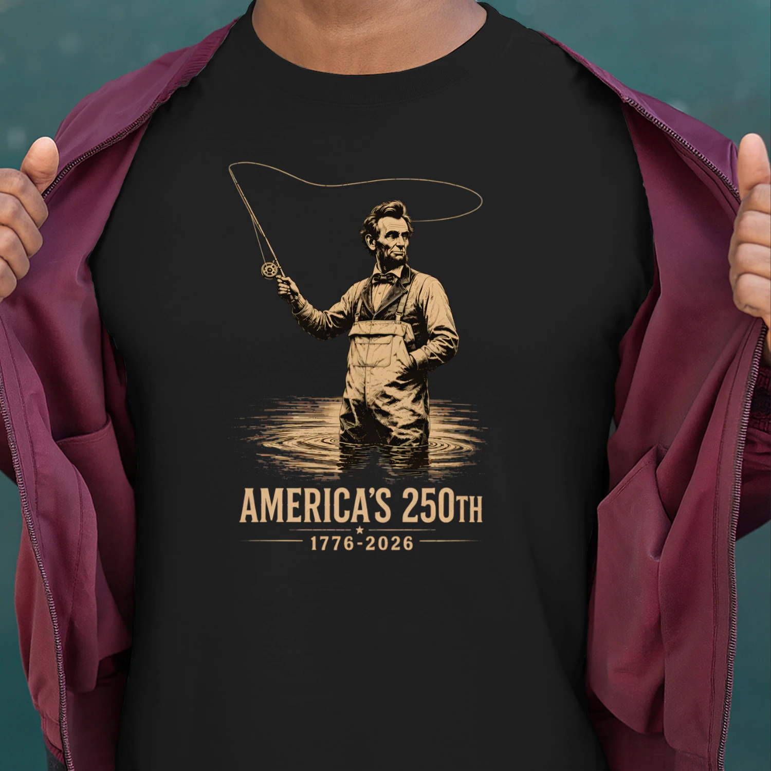 Lincoln fishing america's 250th