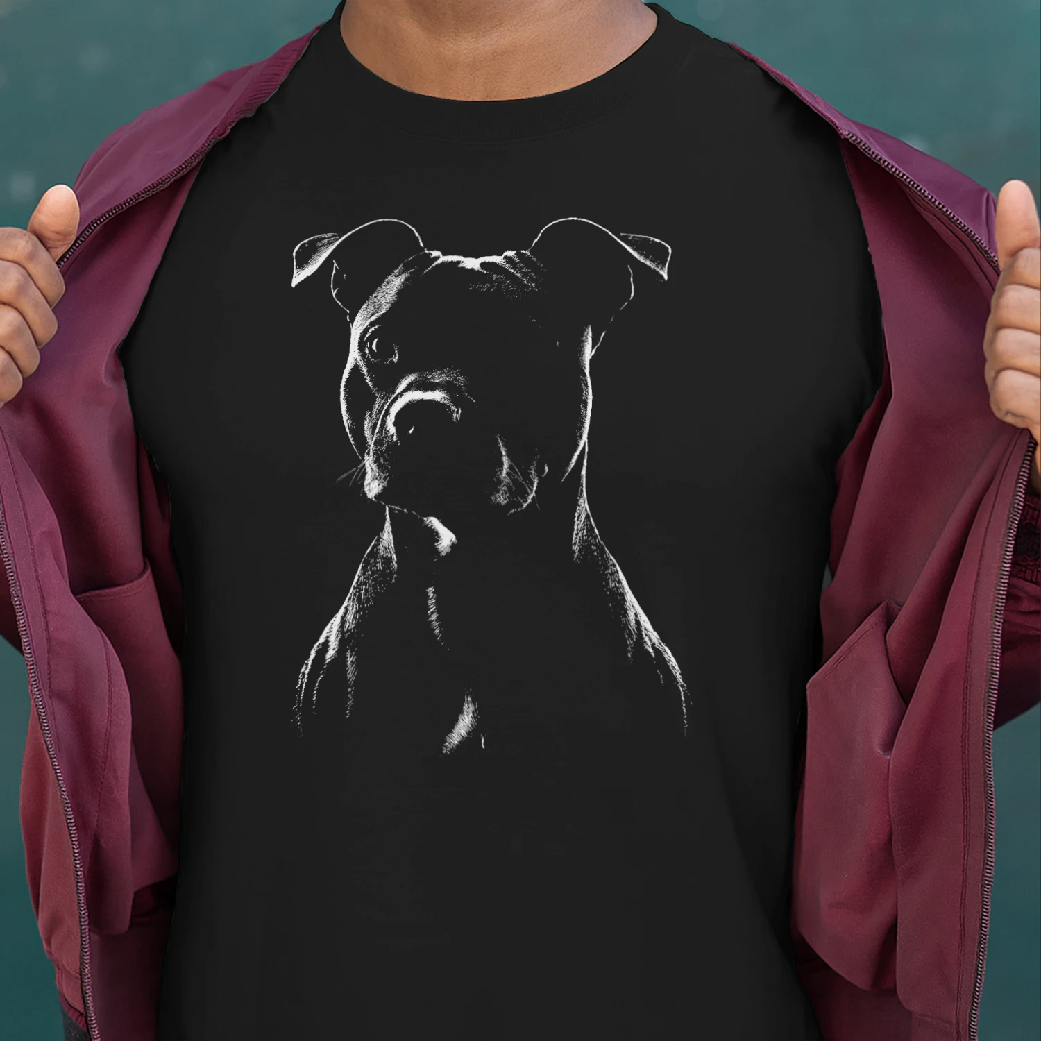 Staffordshire Bull Terrier Staffy Dog Art Face Design