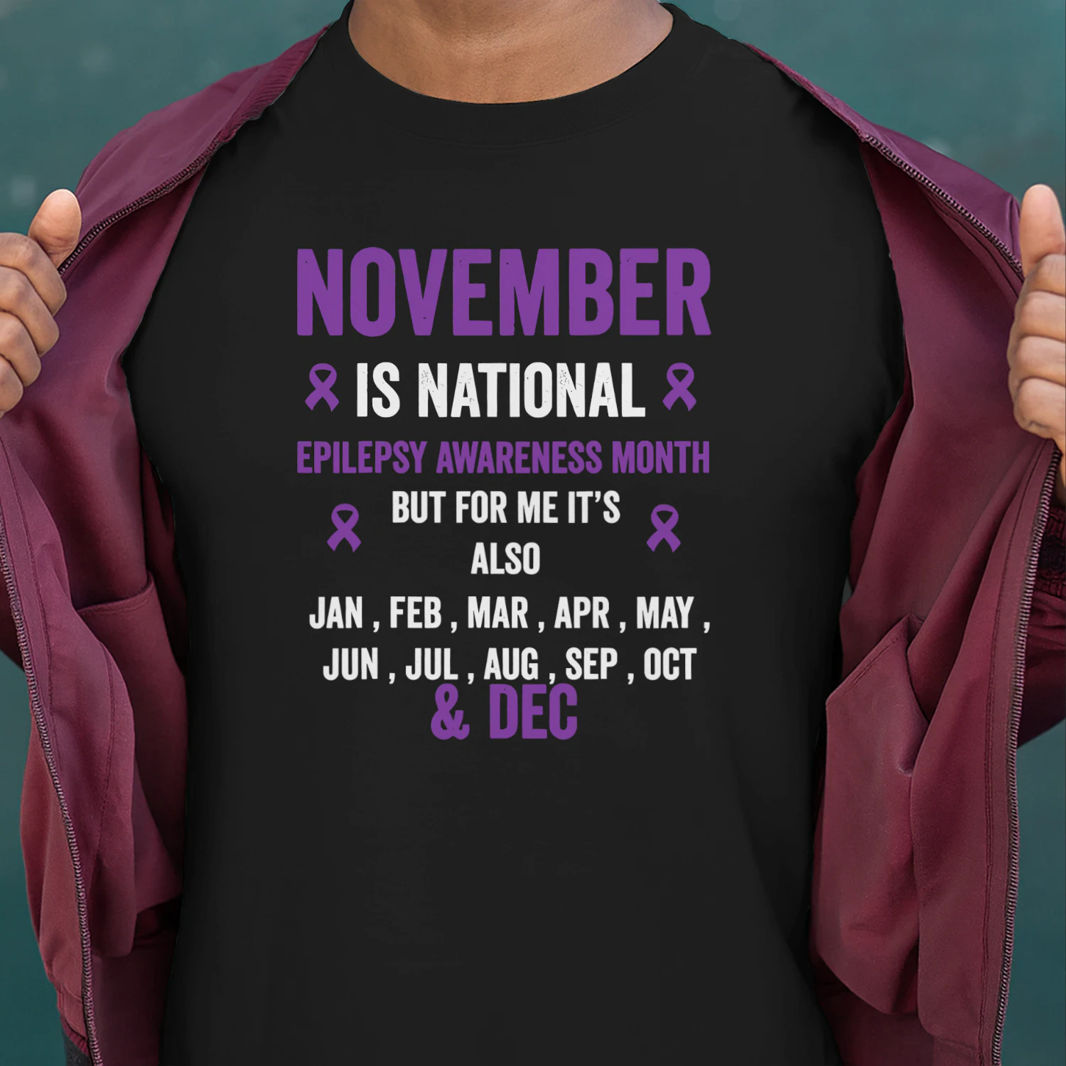 Epilepsy Awareness - Purple Ribbon November