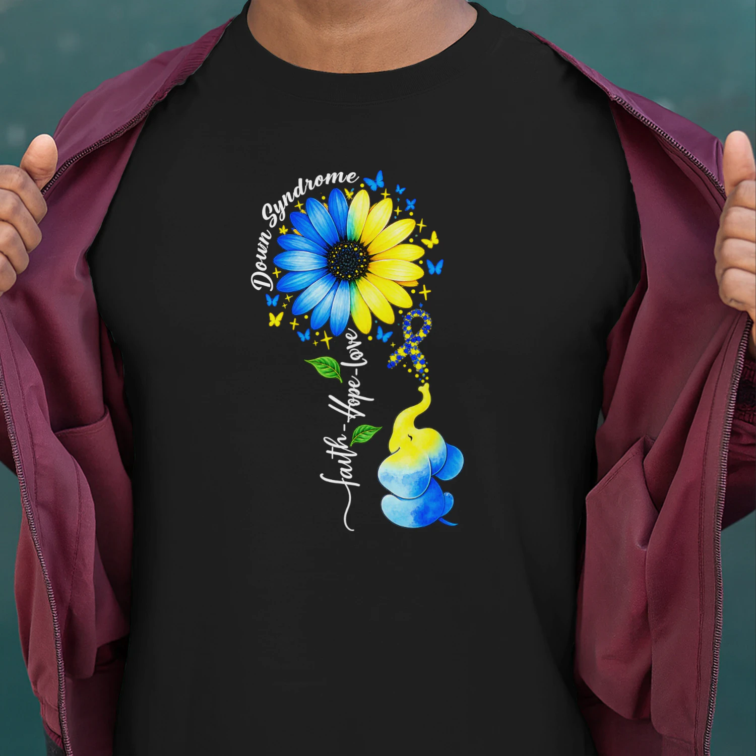 Faith Hope Love Awareness Down Syndrome, The Blue Elephant