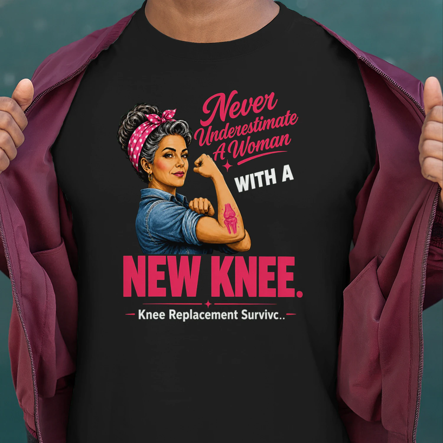 Never Underestimate A Woman With A New Knee
