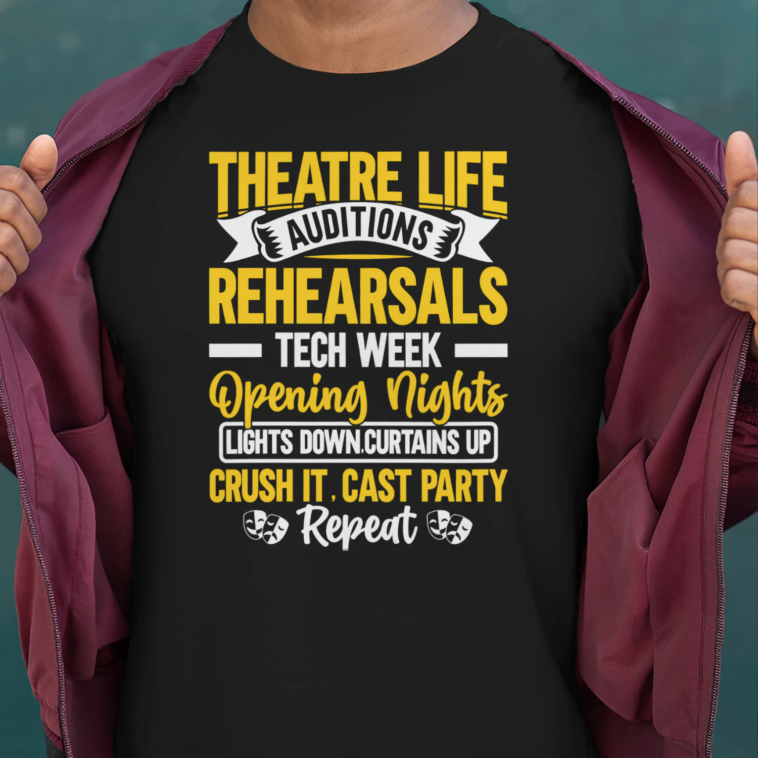 Theater Tshirt Design Stylish