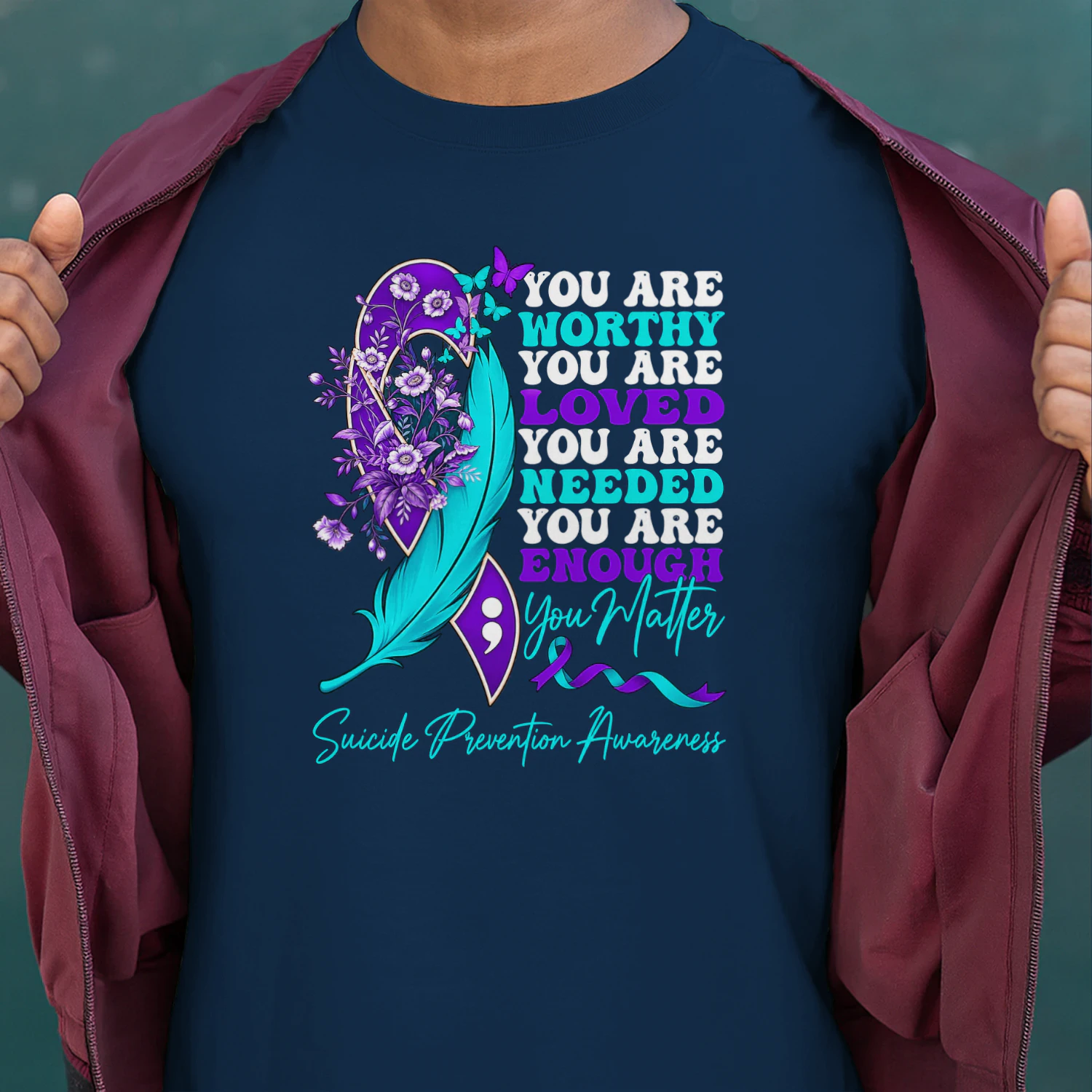 Suicide Prevention Awareness positive motivational Support
