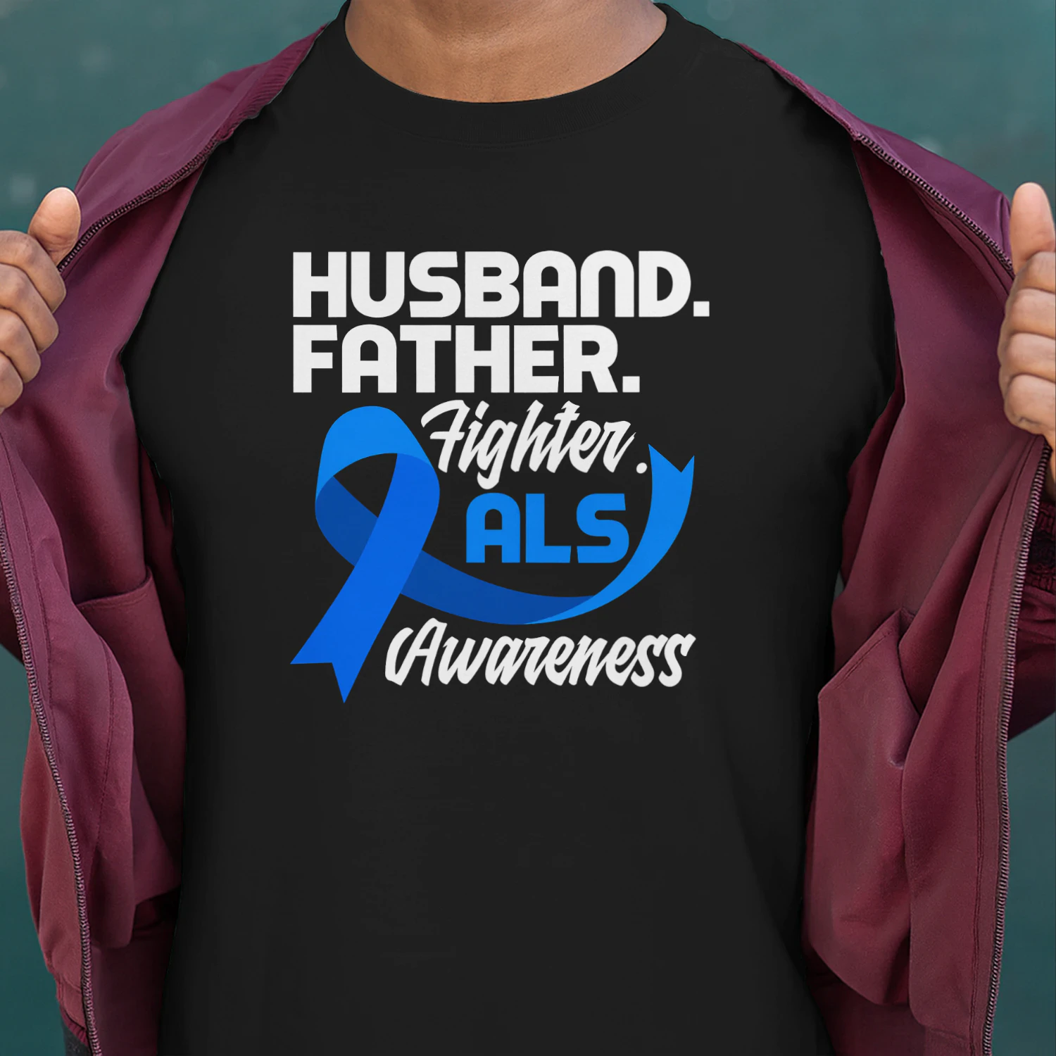 Husband Father Fighter Dad ALS Warrior ALS Awareness
