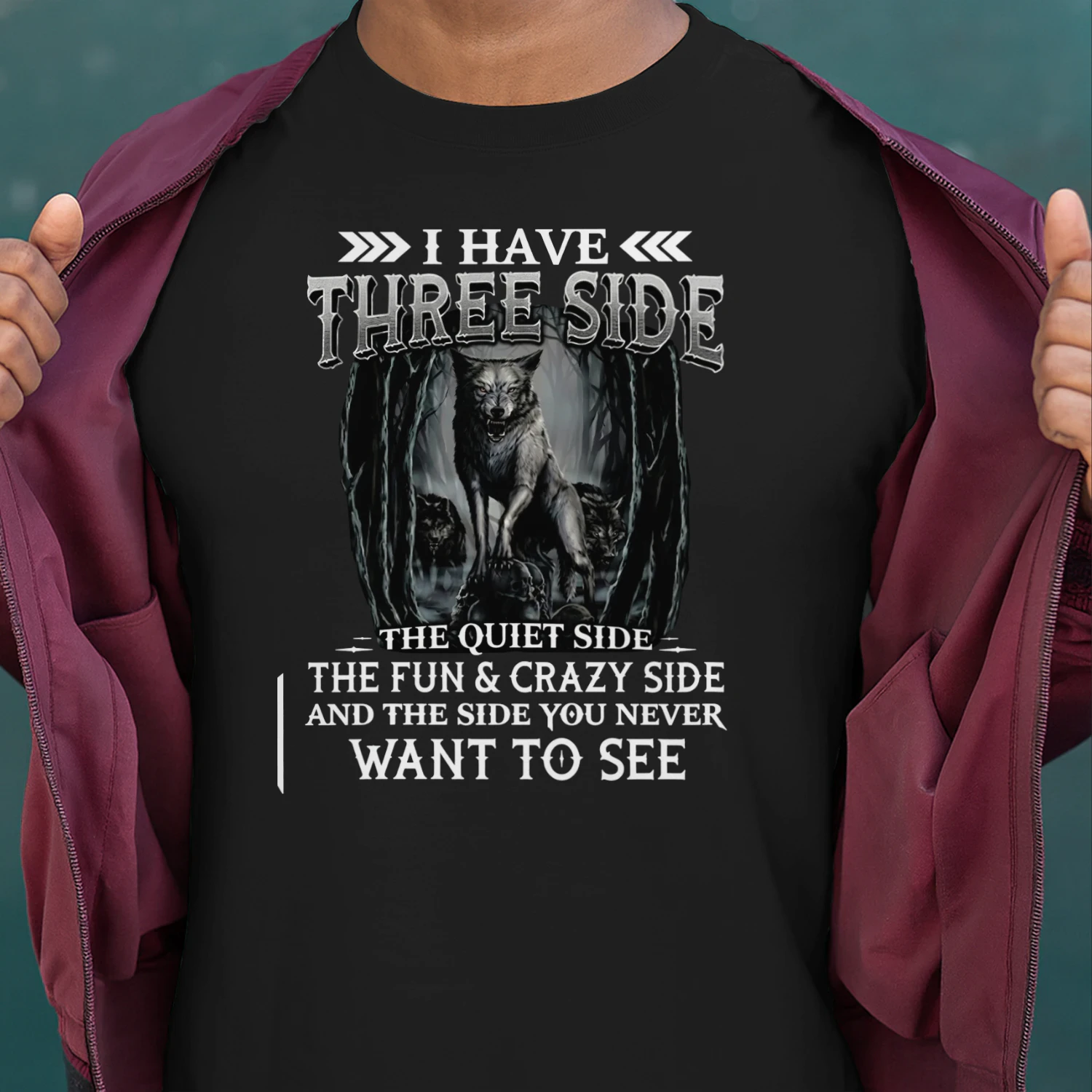Three Sides Quiet Crazy Dark Side Wolf