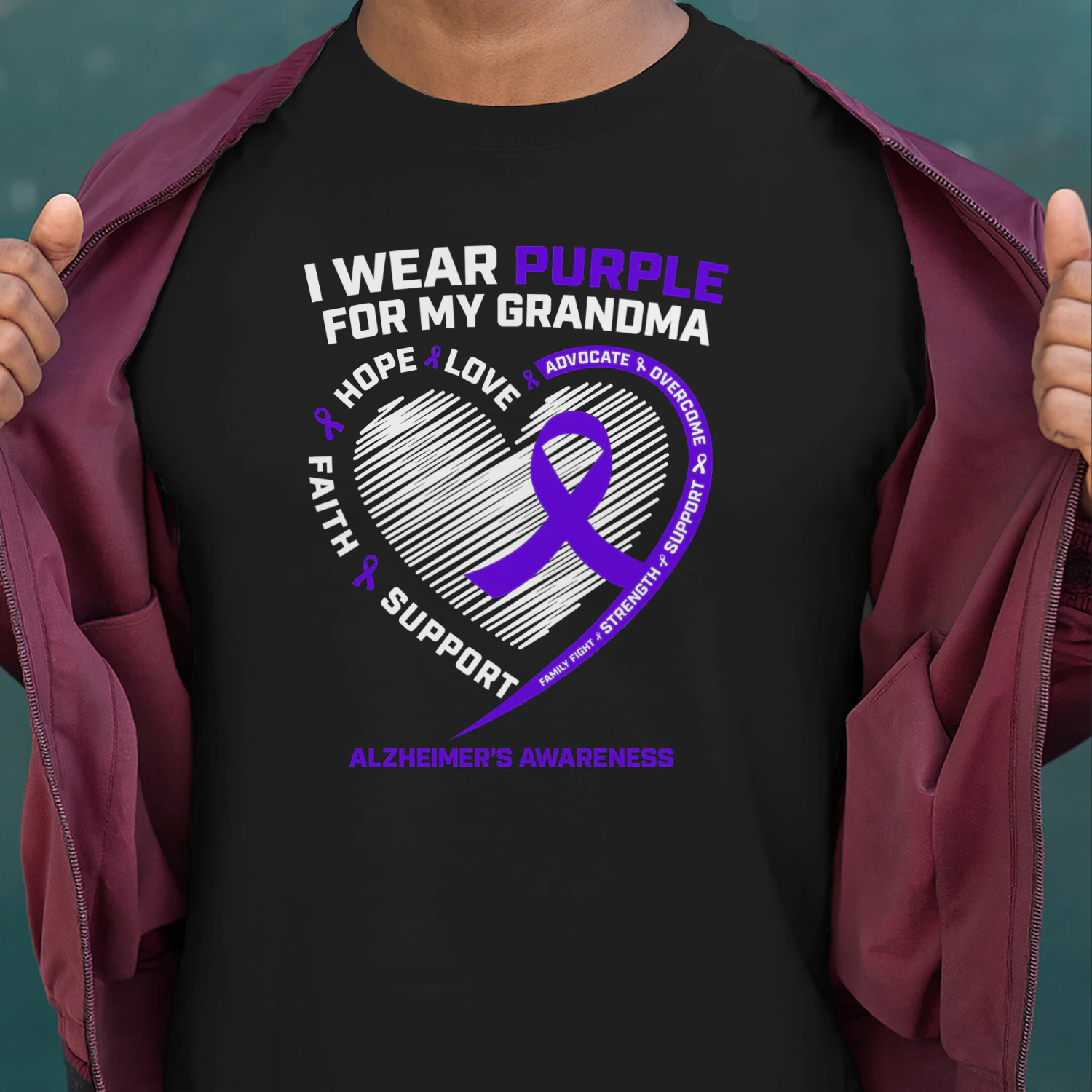 Purple Alzheimers Awareness Products grandma Gifts