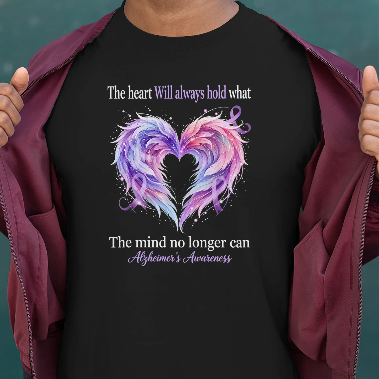 The Heart Will Always Hold Alzheimer’s Awareness Purple