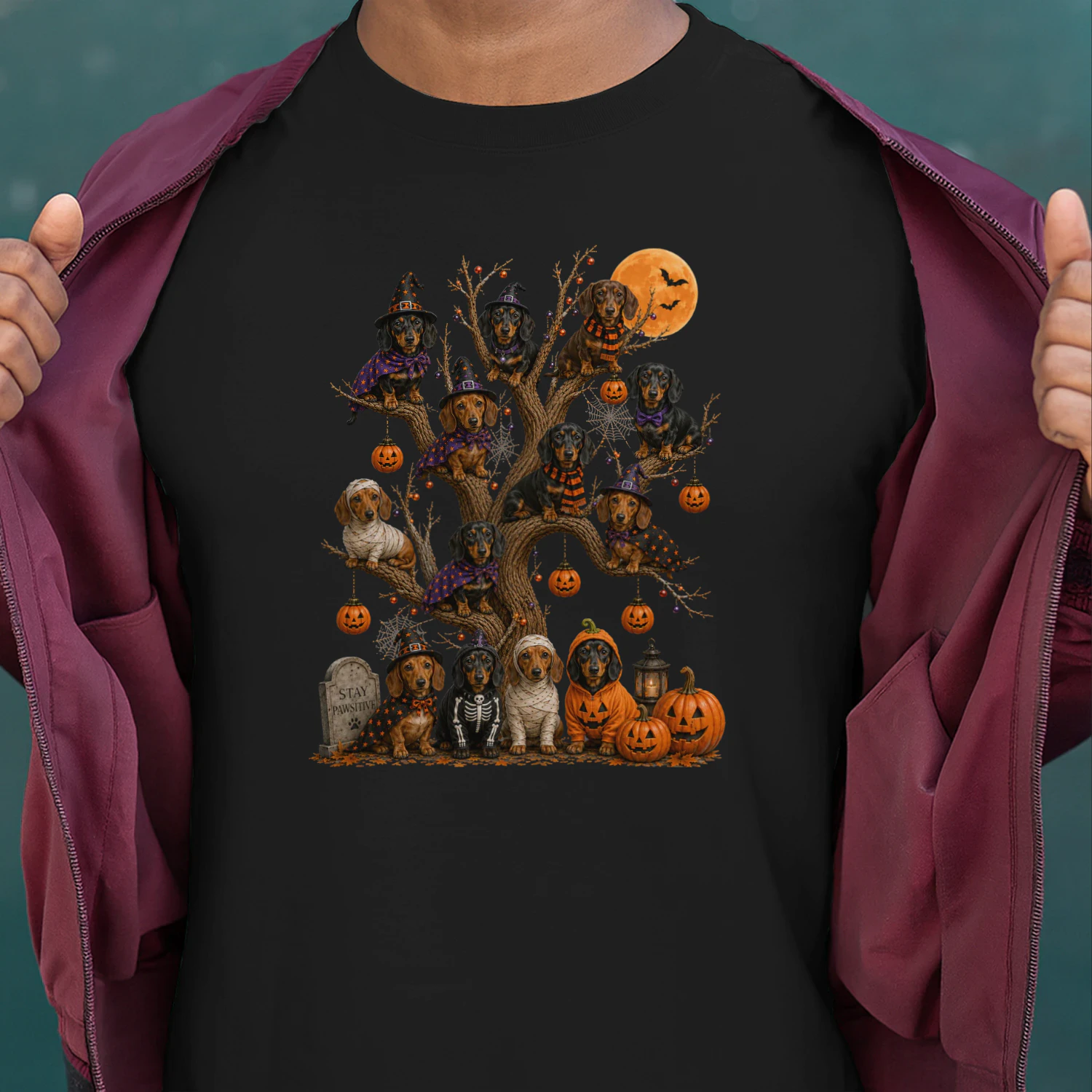 Dachshund Halloween Tree