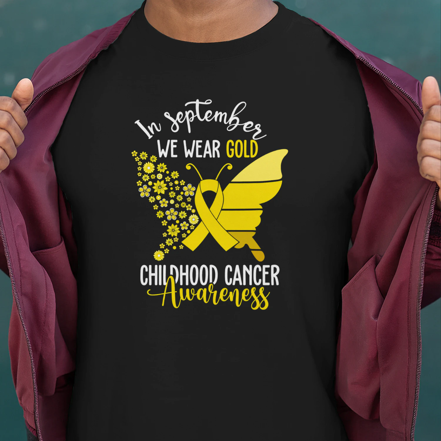 Childhood Cancer Awareness Shirts In September We Wear Gold