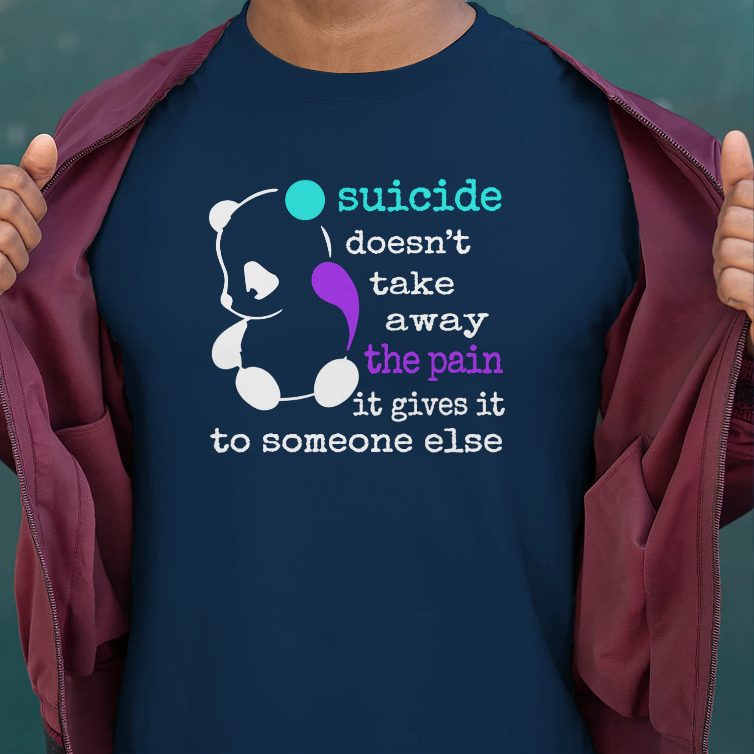 Suicide Pain Semicolon Gift Suicide Prevention Awareness 2