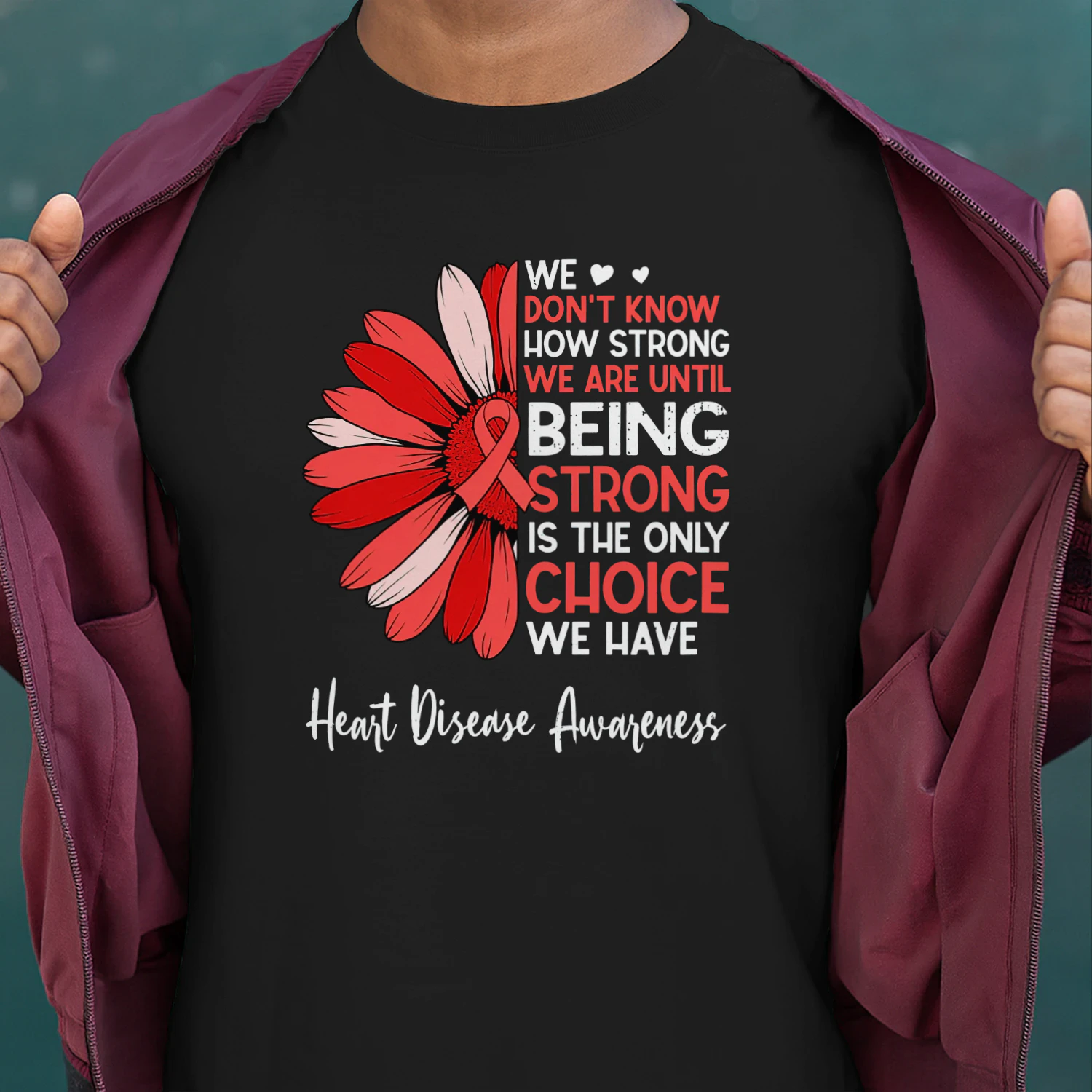 Motivational Heart Health Sunflower Heart Disease Awareness