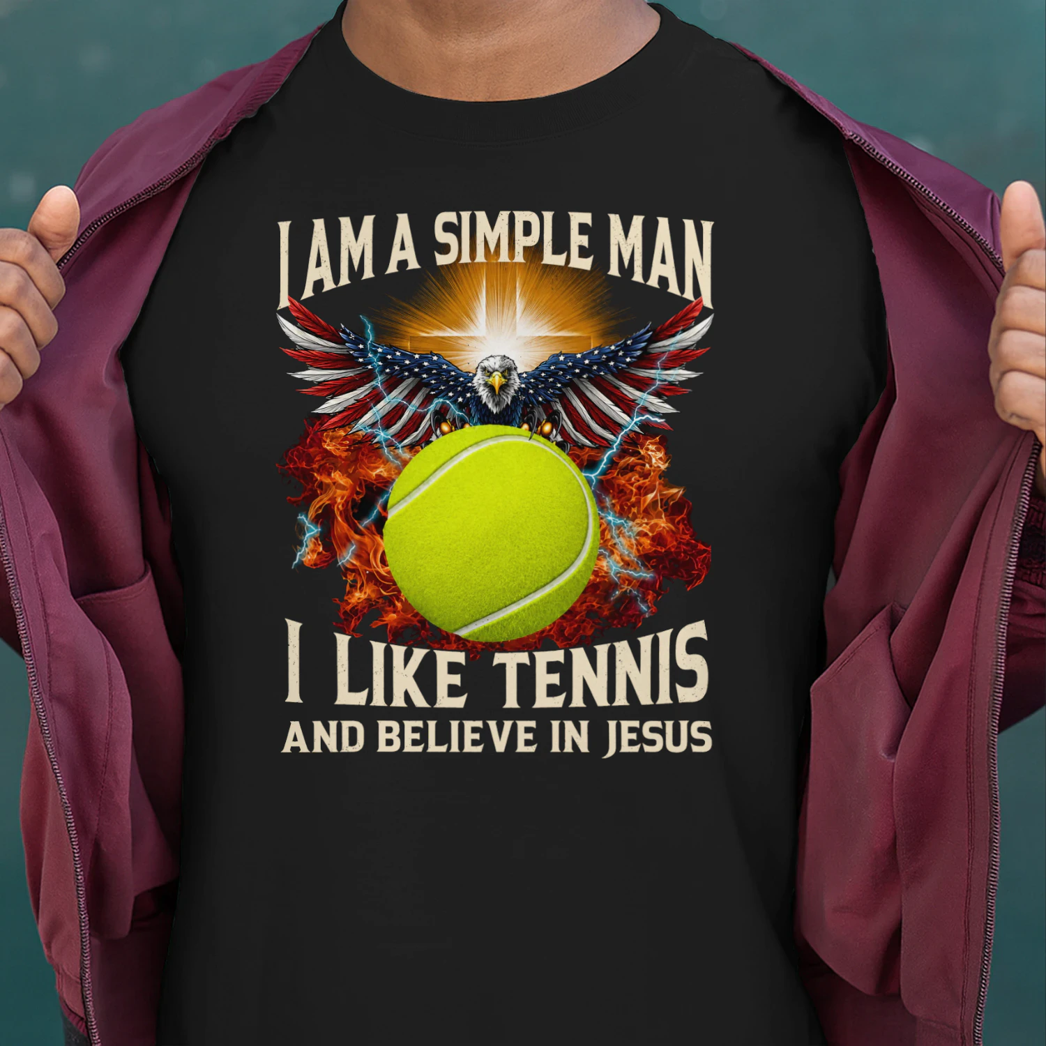 I Am A Simple Man I Like Tennis Jesus