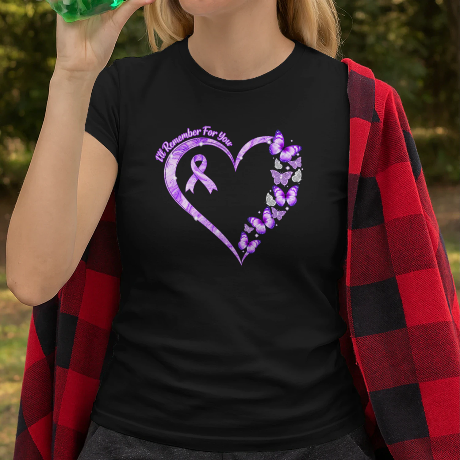 I'll Remember For You Purple Butterfly Alzheimer's Awareness