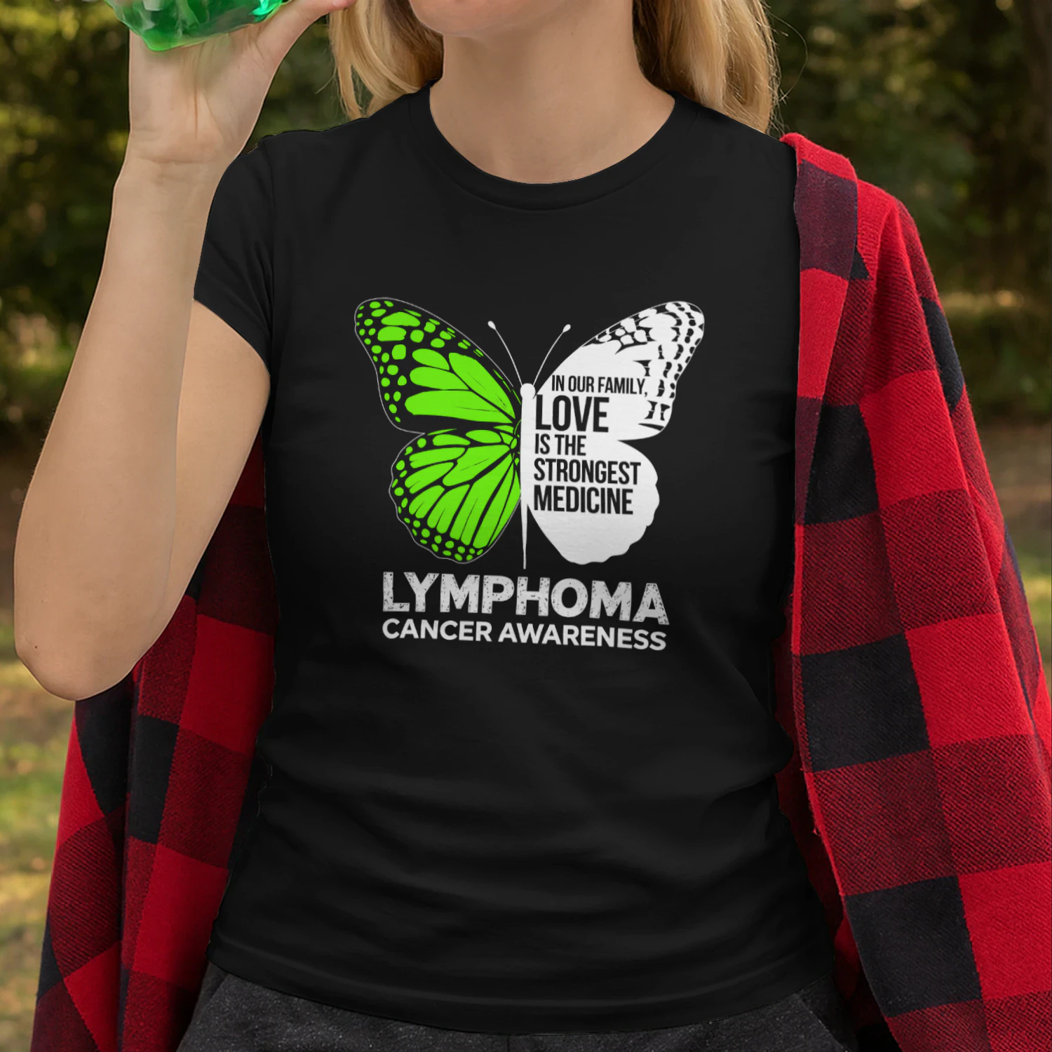 Lymphoma Cancer Awareness Strongest Medicine Butterfly