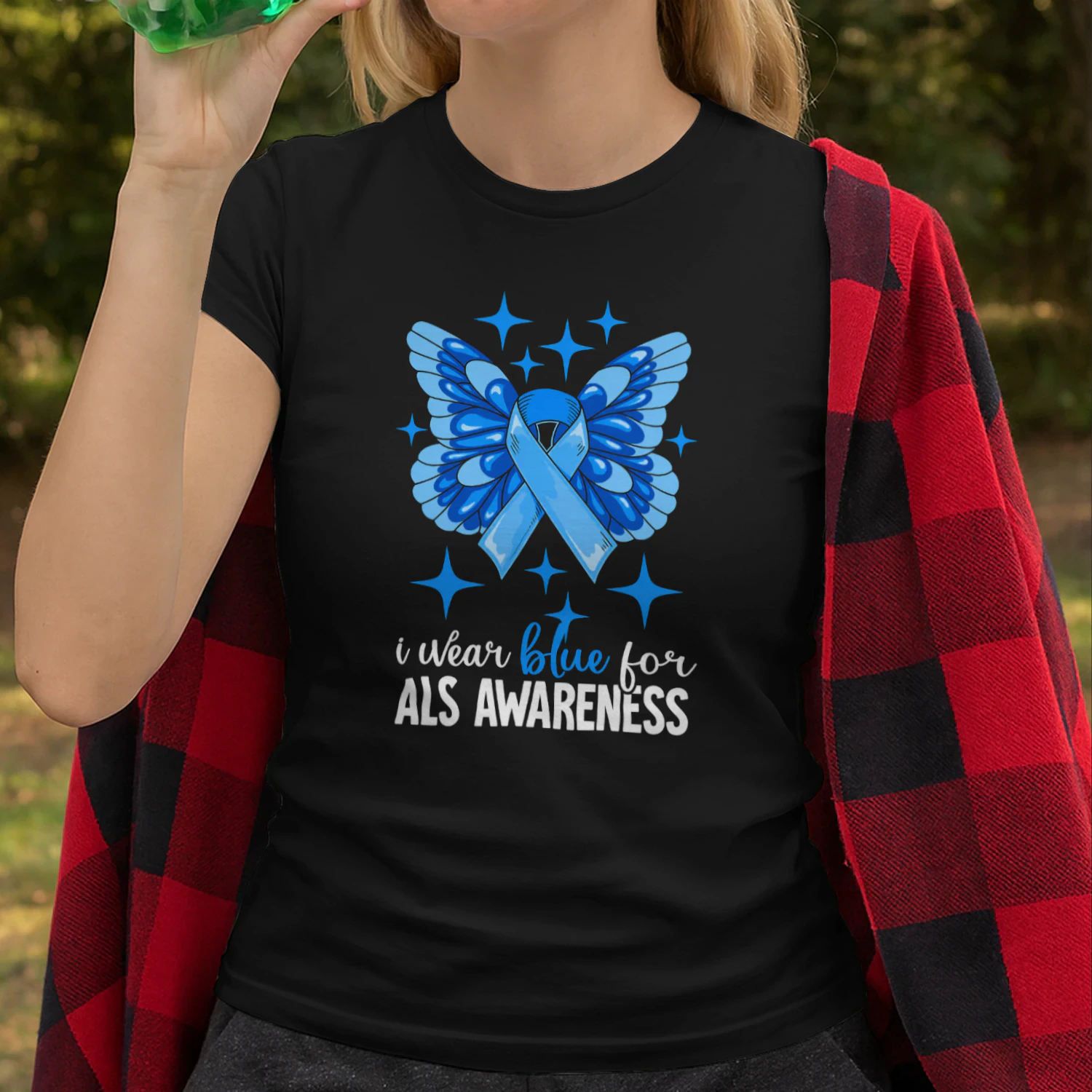 I Wear Blue For ALS Awareness