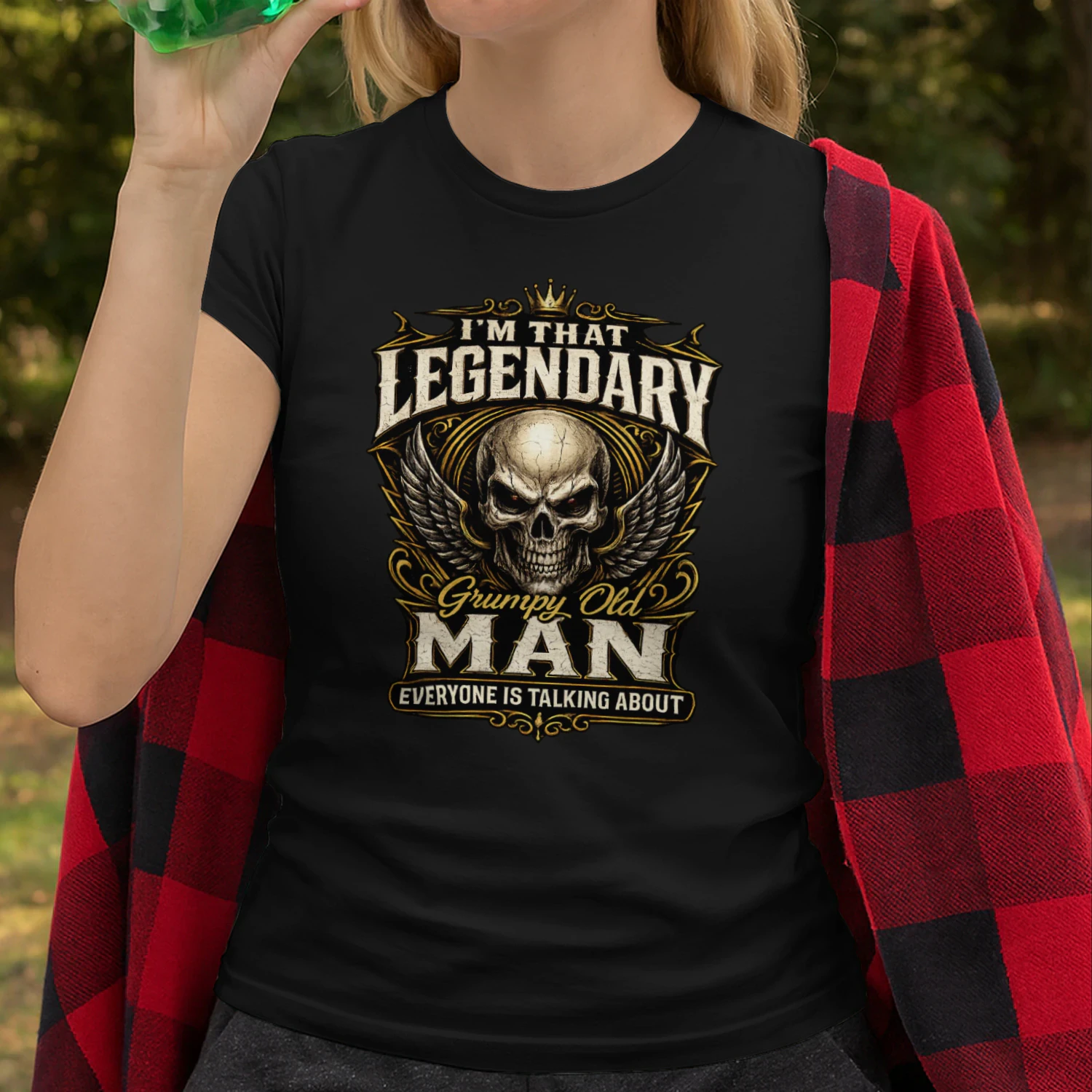 Im That Legendary Grumpy Old Man Biker Outfit Vintage Skull Biker
