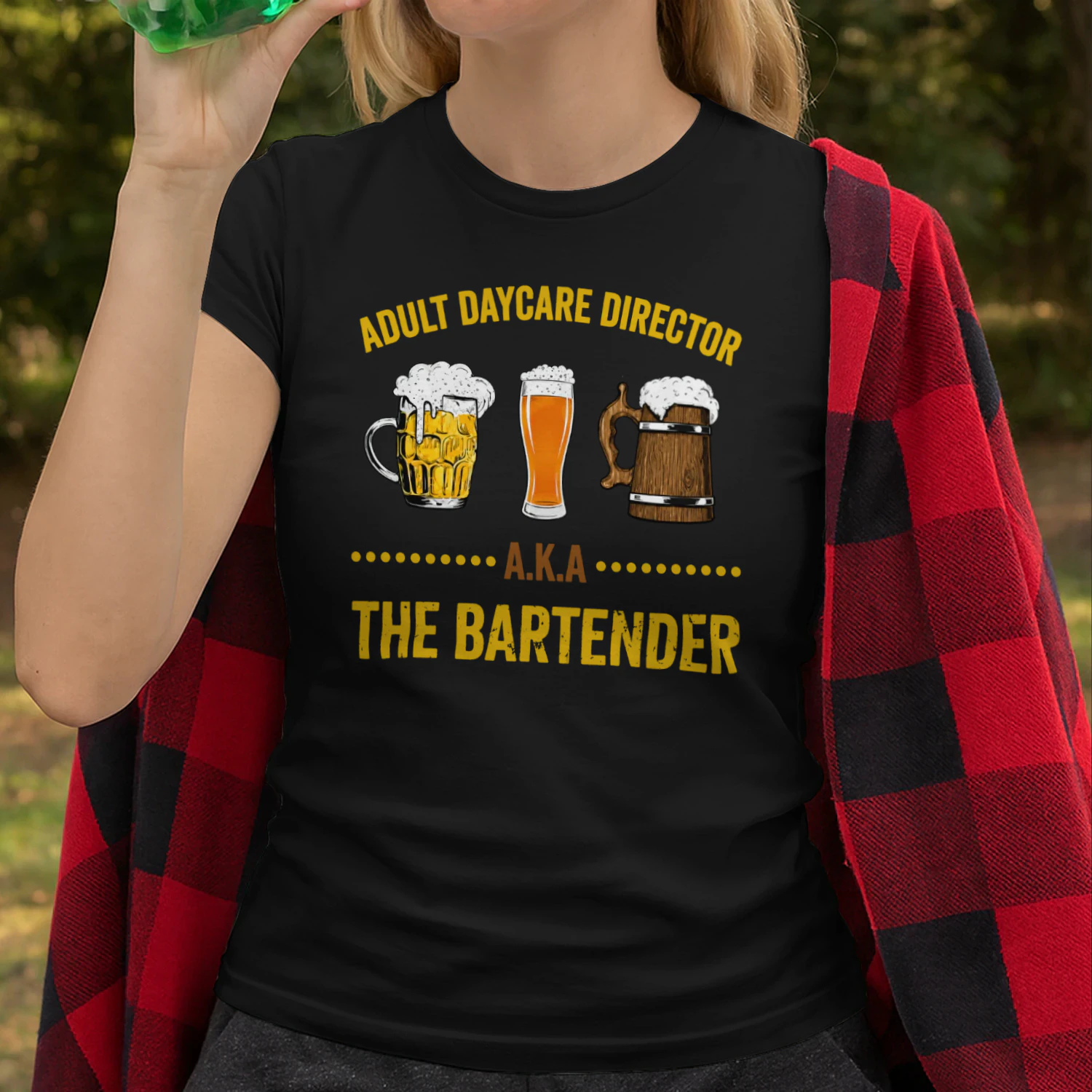 Funny Bartender Adult Daycare Director Sarcastic Beer