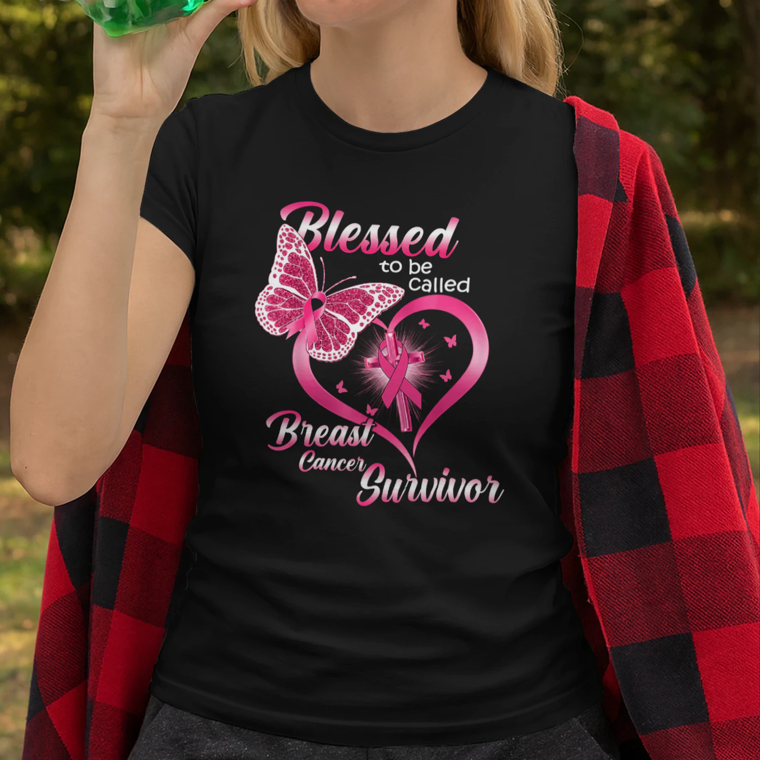 Pink Butterfly Blessed To Be Called Breast Cancer Survivor