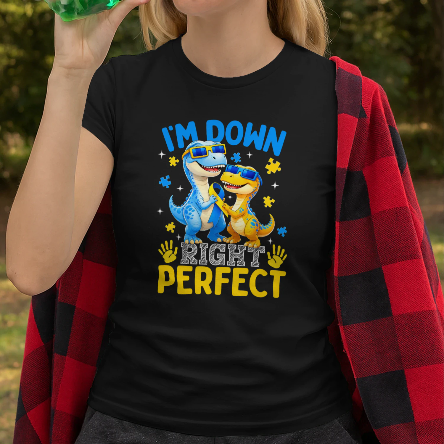 I'm Down Right Perfect Cute Dinosaur Down Syndrome