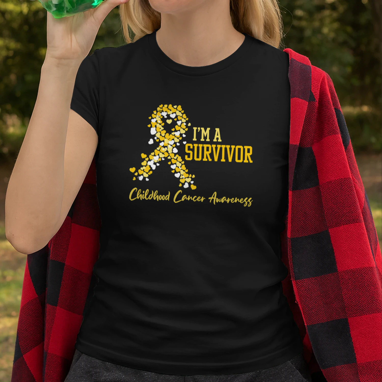 Survivor Childhood Cancer Awareness Ribbon