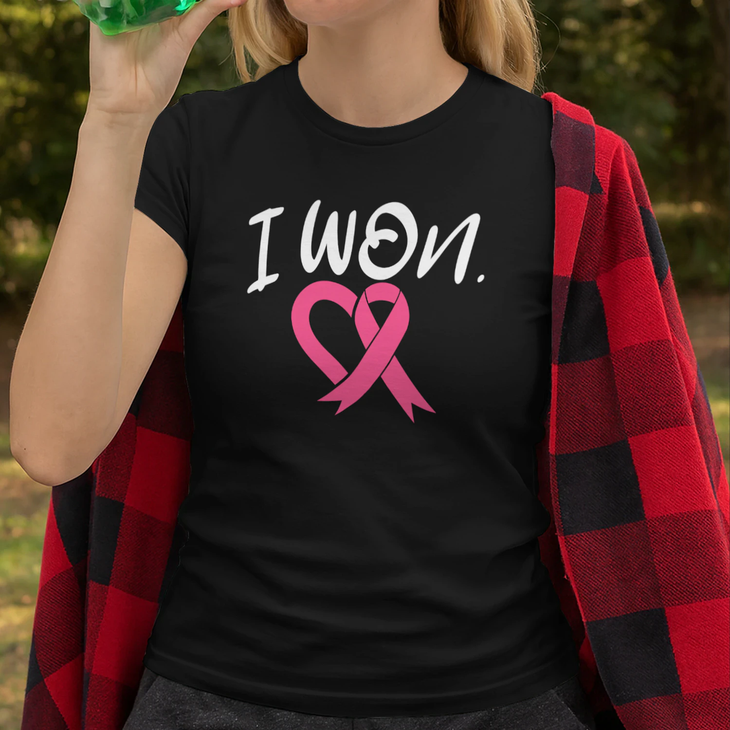 I Won Breast Cancer Awareness Support Pink Ribbon Survivor