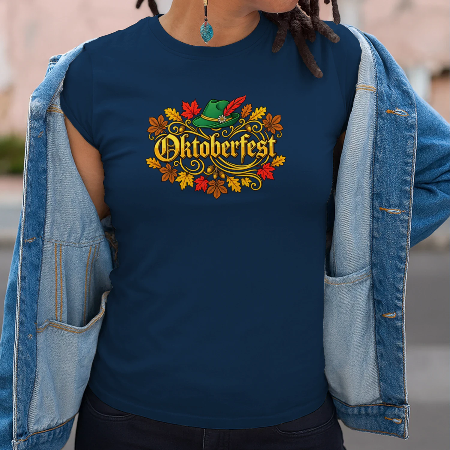 Vintage Oktoberfest Fall Autumn Leaves German